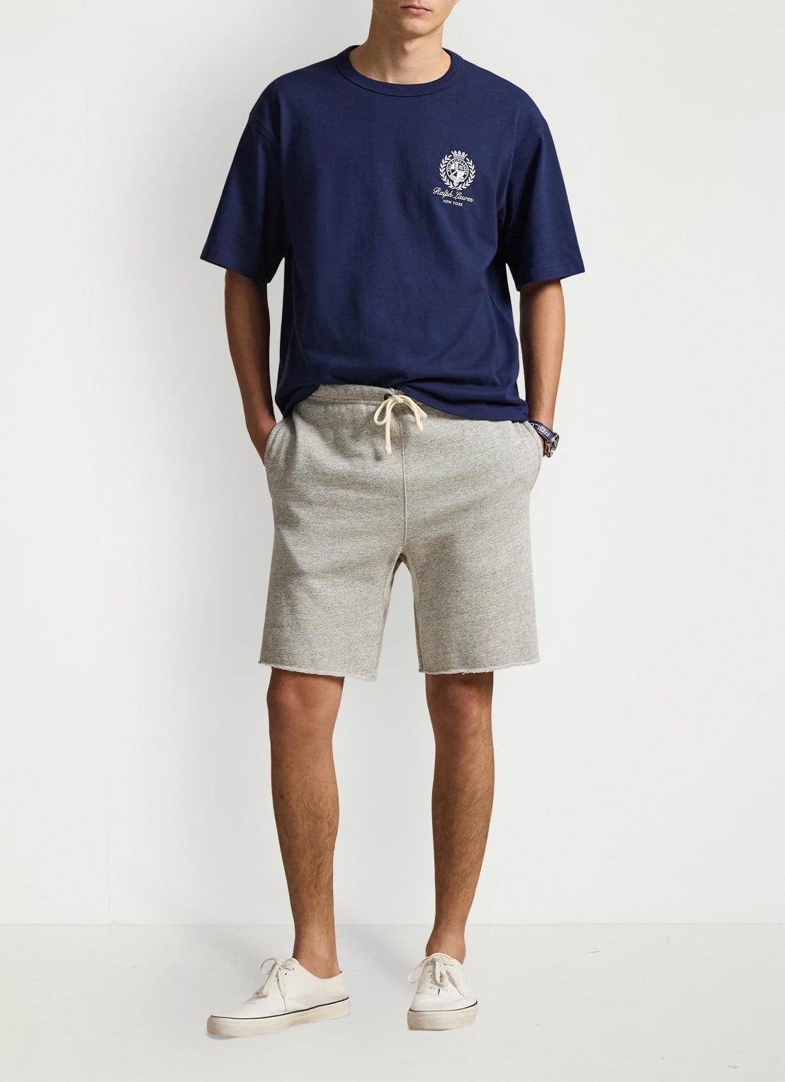 Ralph Lauren T-shirt met logo- en backprint - voorkant 2 donkerblauw
