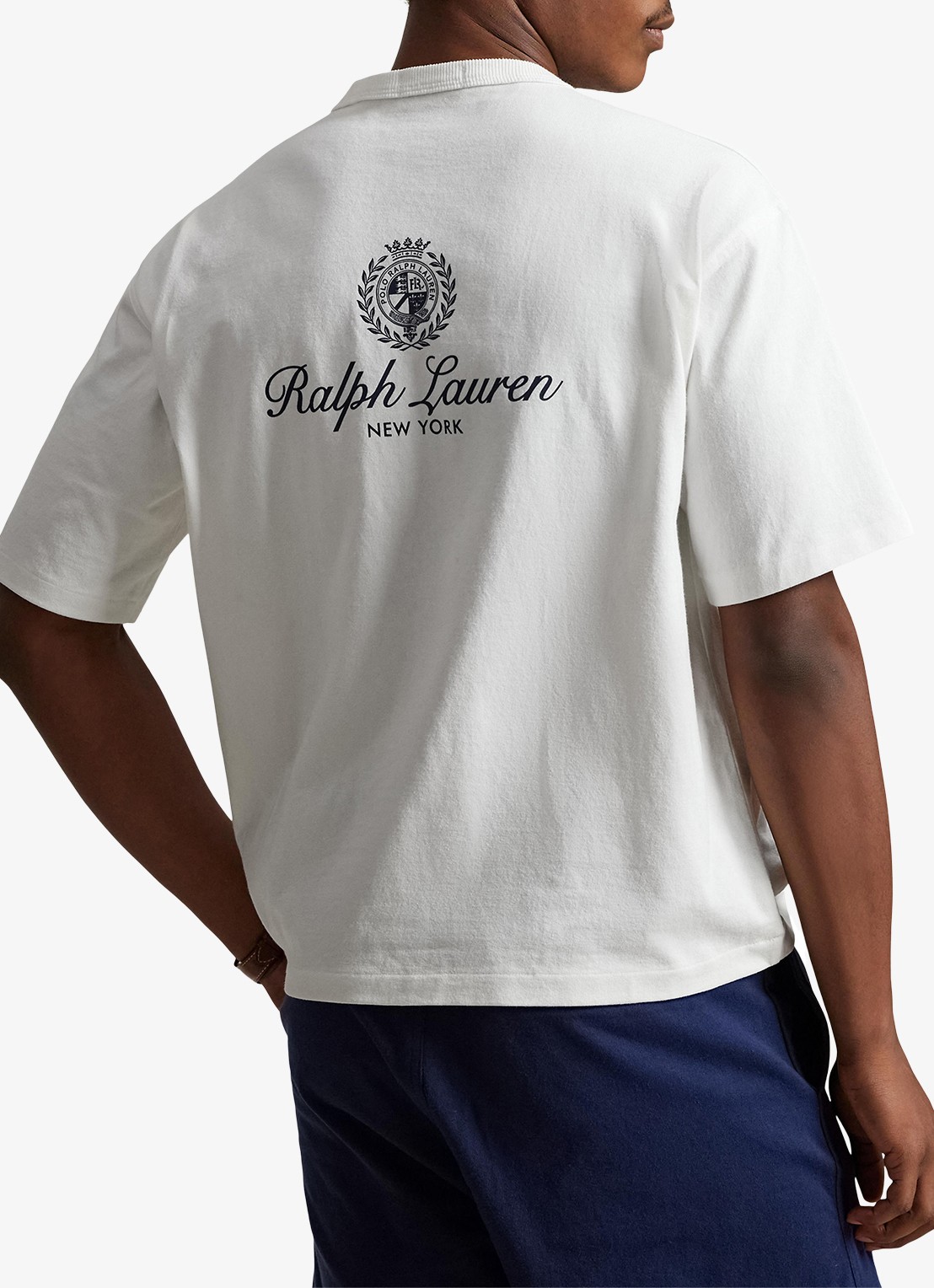 Ralph Lauren T-shirt met logo- en backprint - achterkant 5 white / wit