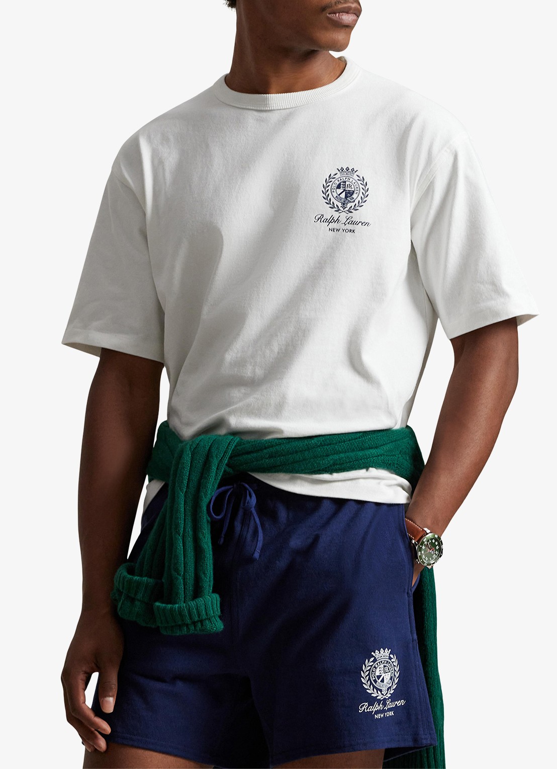 Ralph Lauren T-shirt met logo- en backprint - detail white / wit