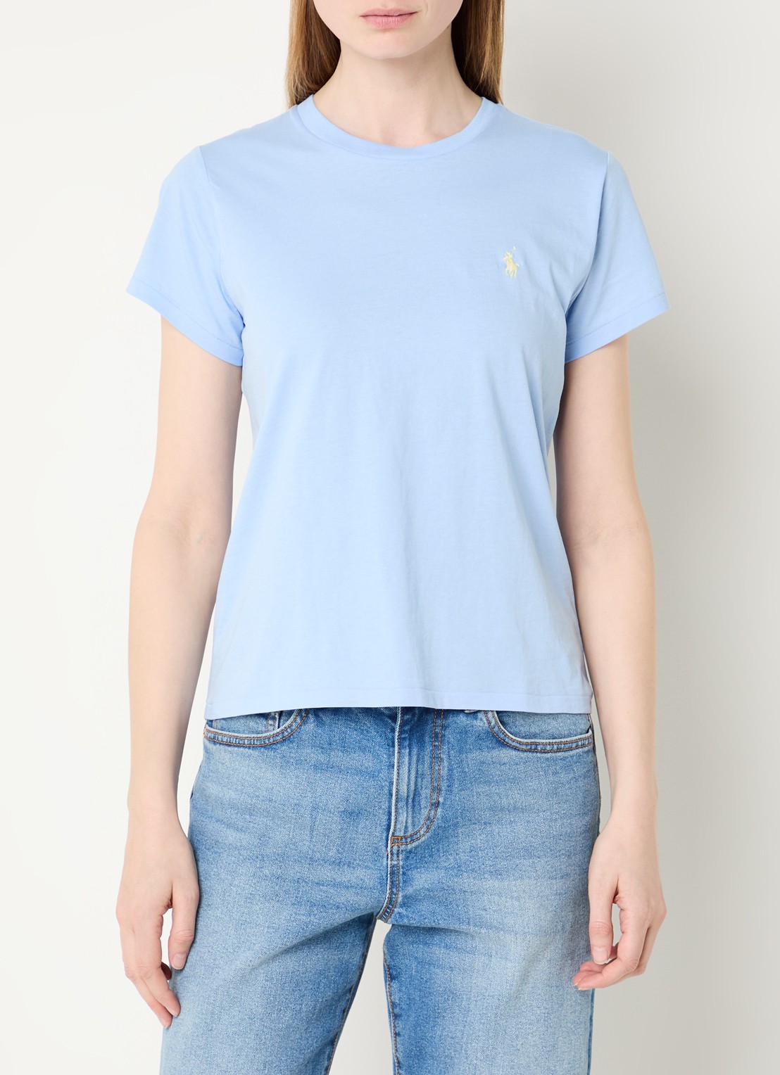 Ralph Lauren T-shirt met logo - detail lichtblauw