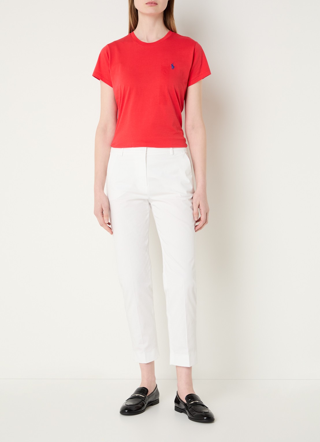 Ralph Lauren T-shirt met logo - voorkant 3 koraal