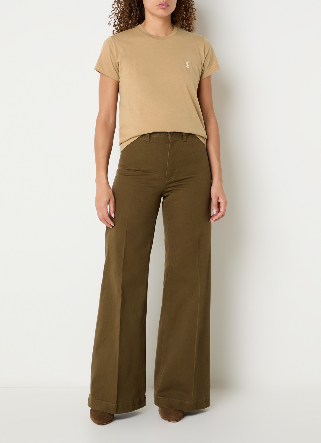 Ralph Lauren T-shirt met logo - voorkant 2 camel