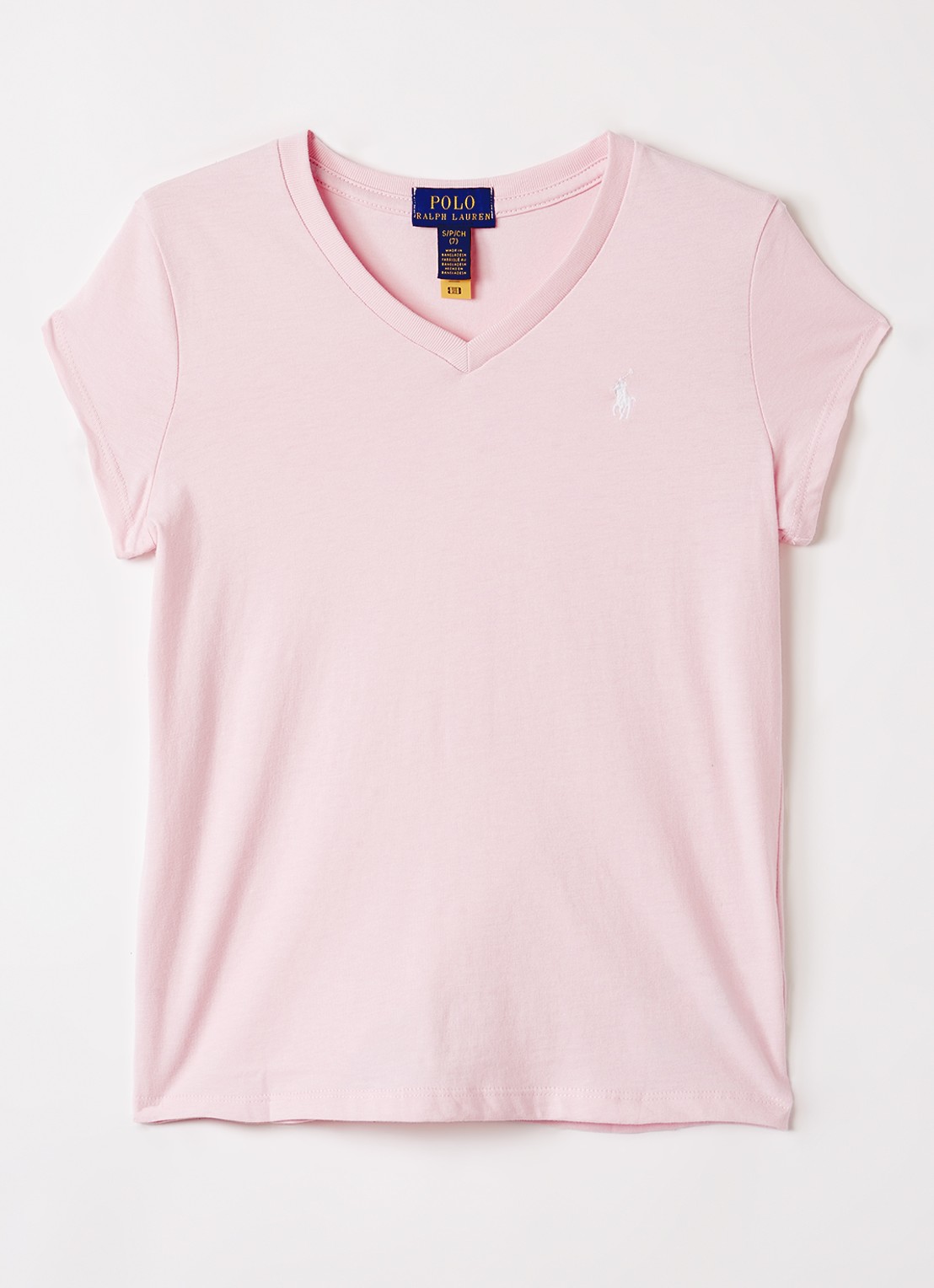 Ralph Lauren T-shirt met logo - voorkant roze