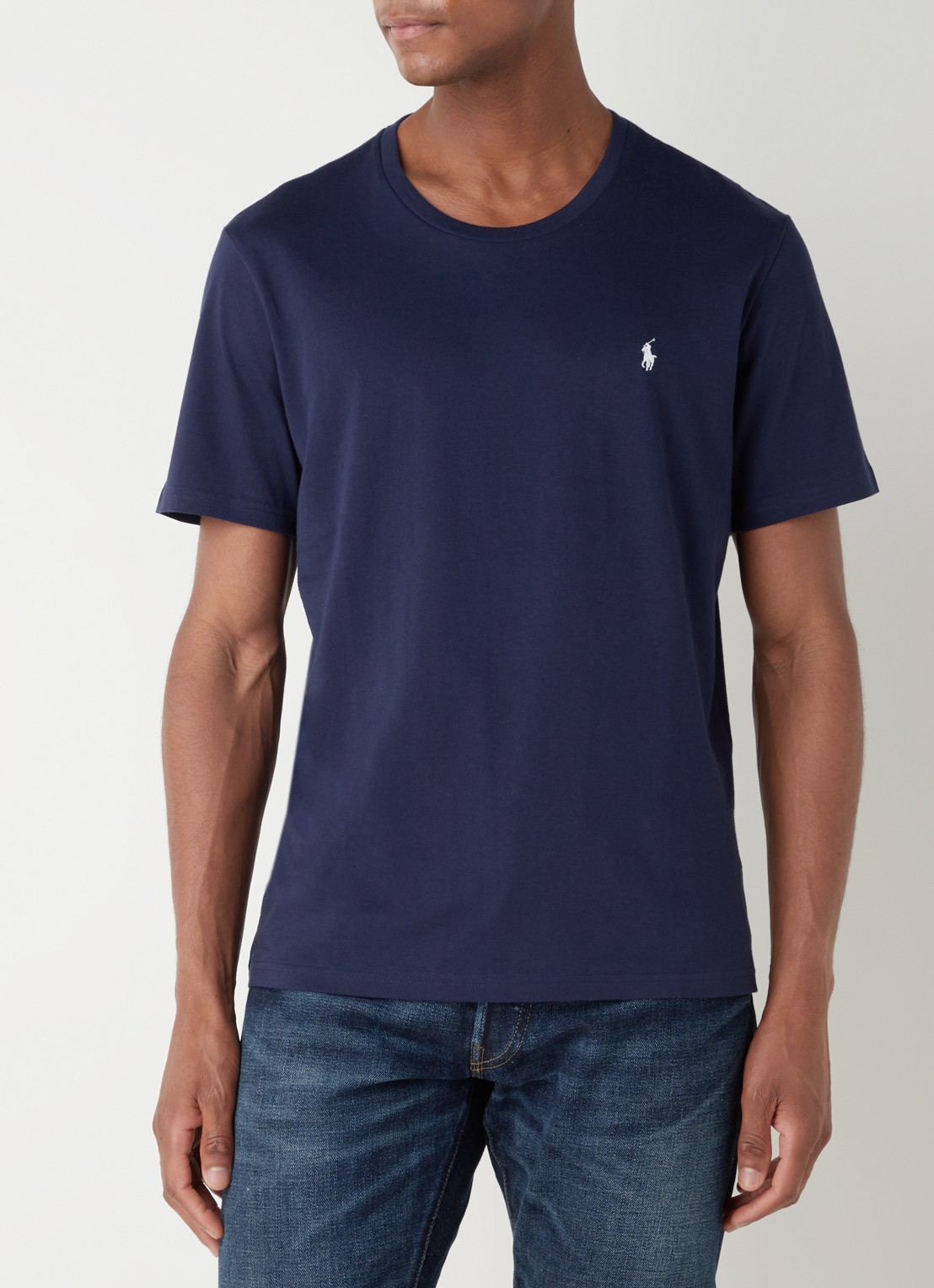Ralph Lauren T-shirt met logo  - detail 4 donkerblauw