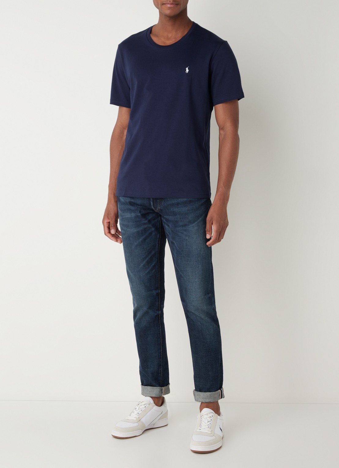 Ralph Lauren T-shirt met logo  - voorkant 3 donkerblauw
