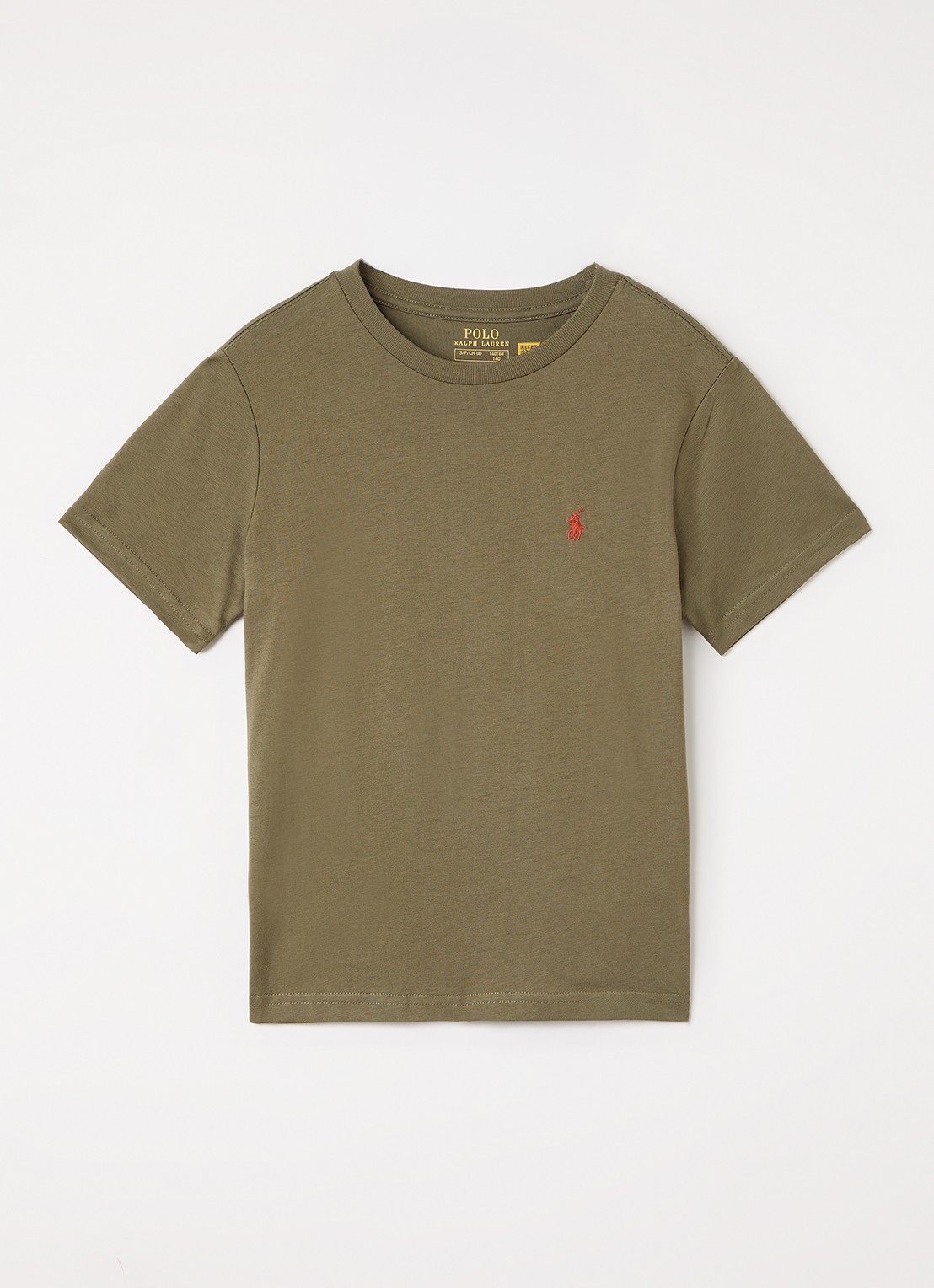 Ralph Lauren T-shirt met logo - voorkant olijfgroen