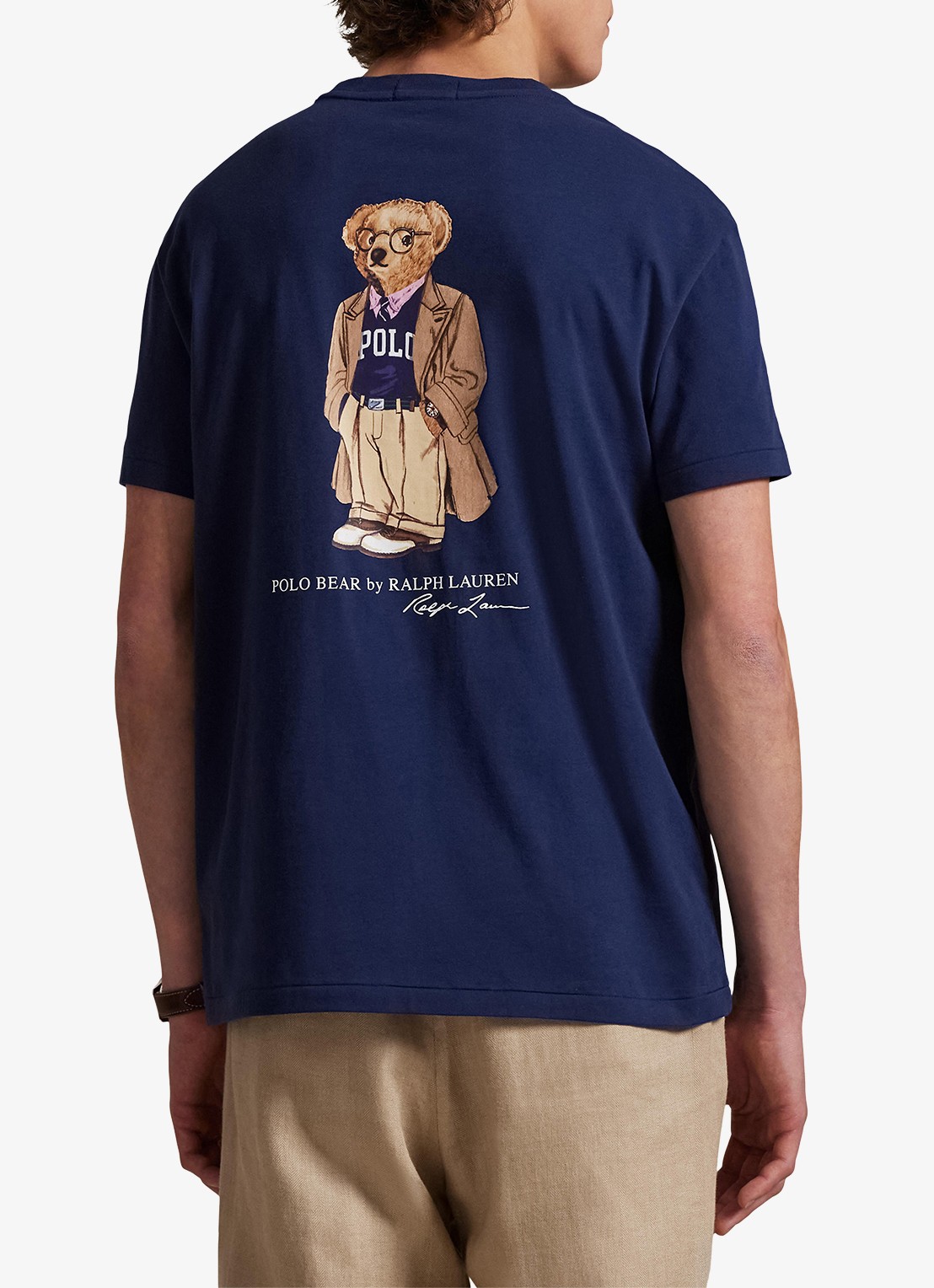Ralph Lauren T-shirt met logo - achterkant 4 newport navy / donkerblauw