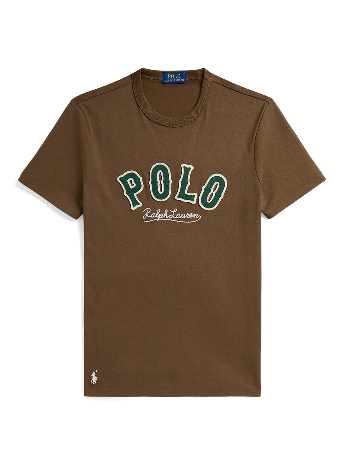 Ralph Lauren T-shirt met logo - voorkant 4 york brown / bruin