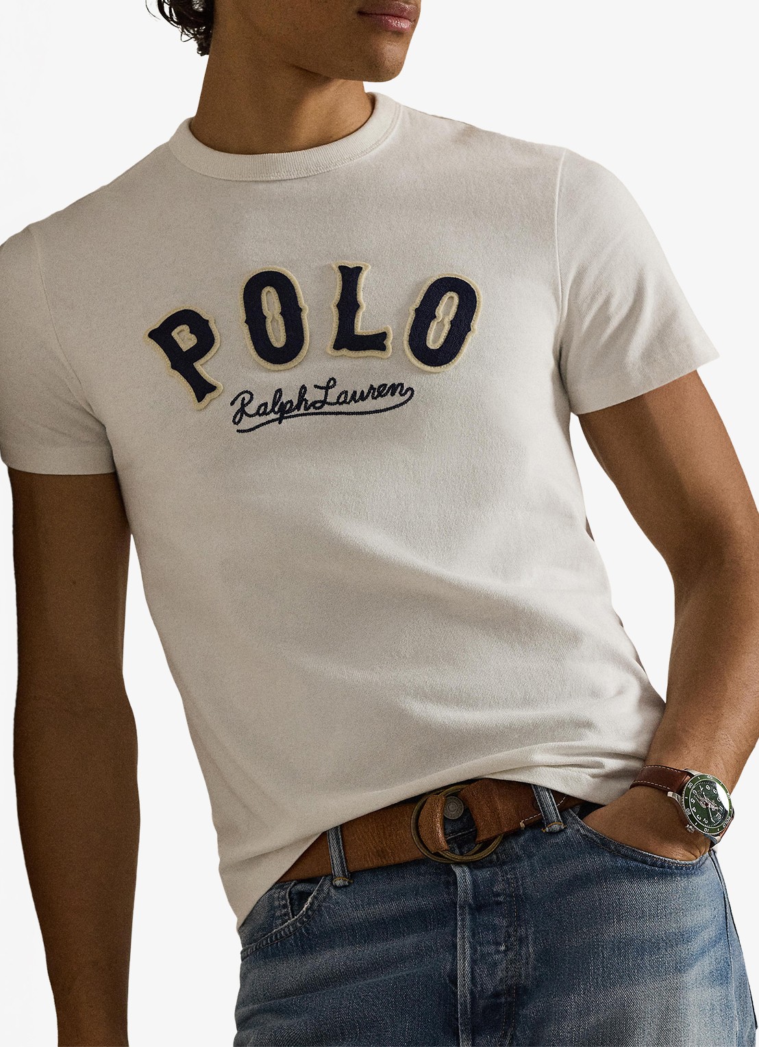 Ralph Lauren T-shirt met logo - detail 5 deckwash white / wit