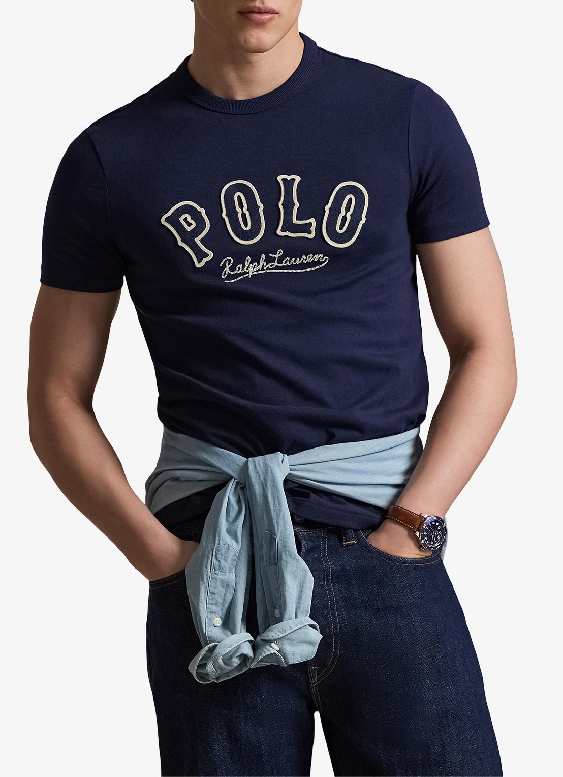 Ralph Lauren T-shirt met logo - detail 4 cruise navy / donkerblauw