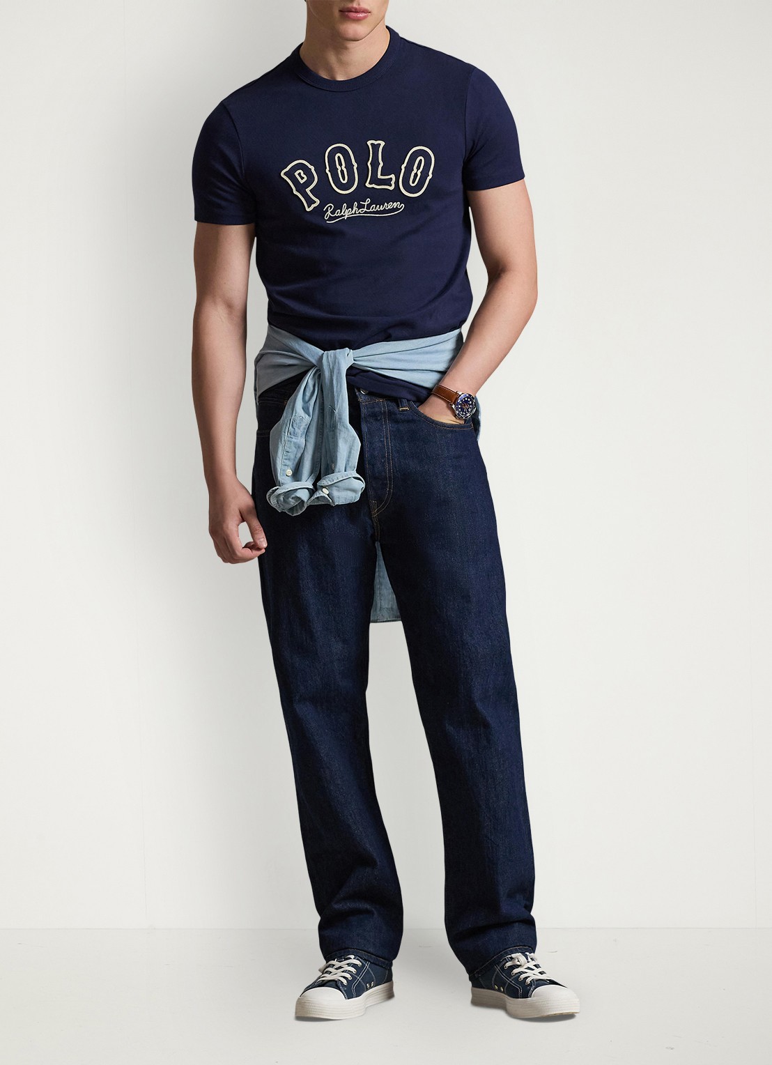 Ralph Lauren T-shirt met logo - voorkant 2 cruise navy / donkerblauw