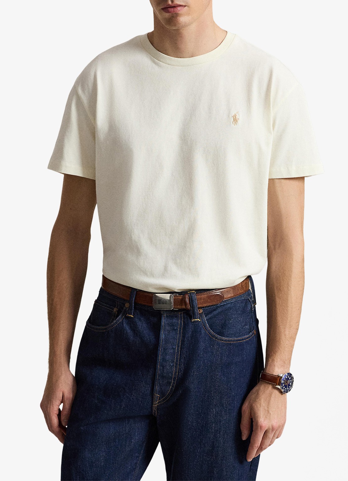Ralph Lauren T-shirt met logo - voorkant 2 clubhouse cream / crème