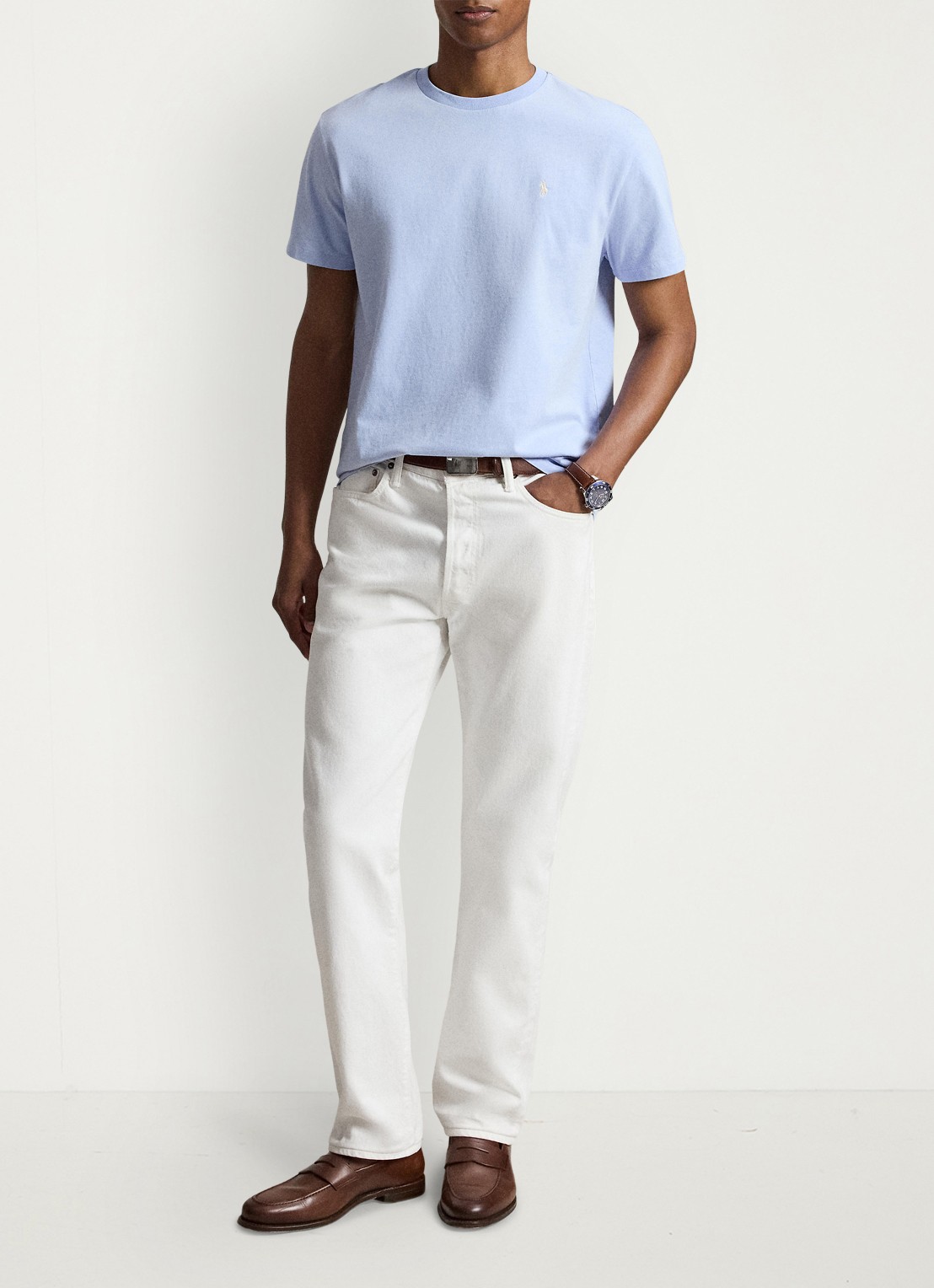 Ralph Lauren T-shirt met logo - detail 3 pebble blue / blauw