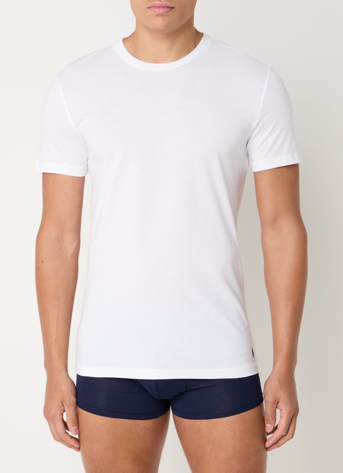 Ralph Lauren T-shirt met logoborduring in 3-pack - detail 4 donkerblauw