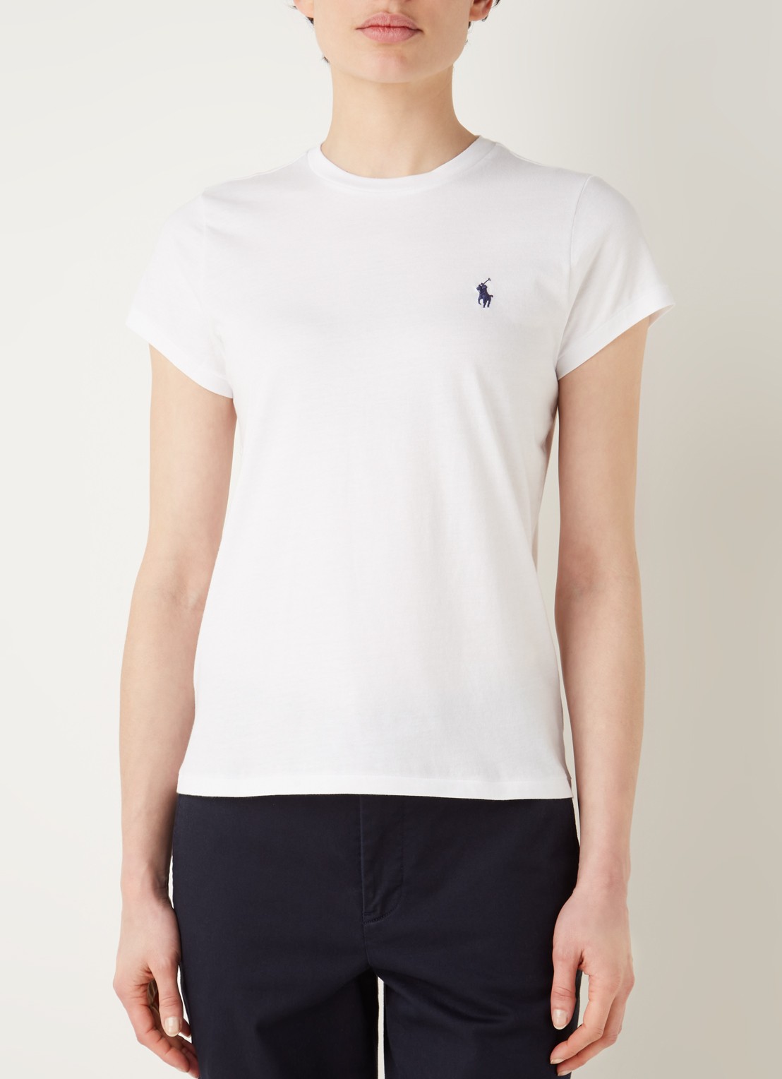 Ralph Lauren T-shirt met logoborduring - detail 4 wit