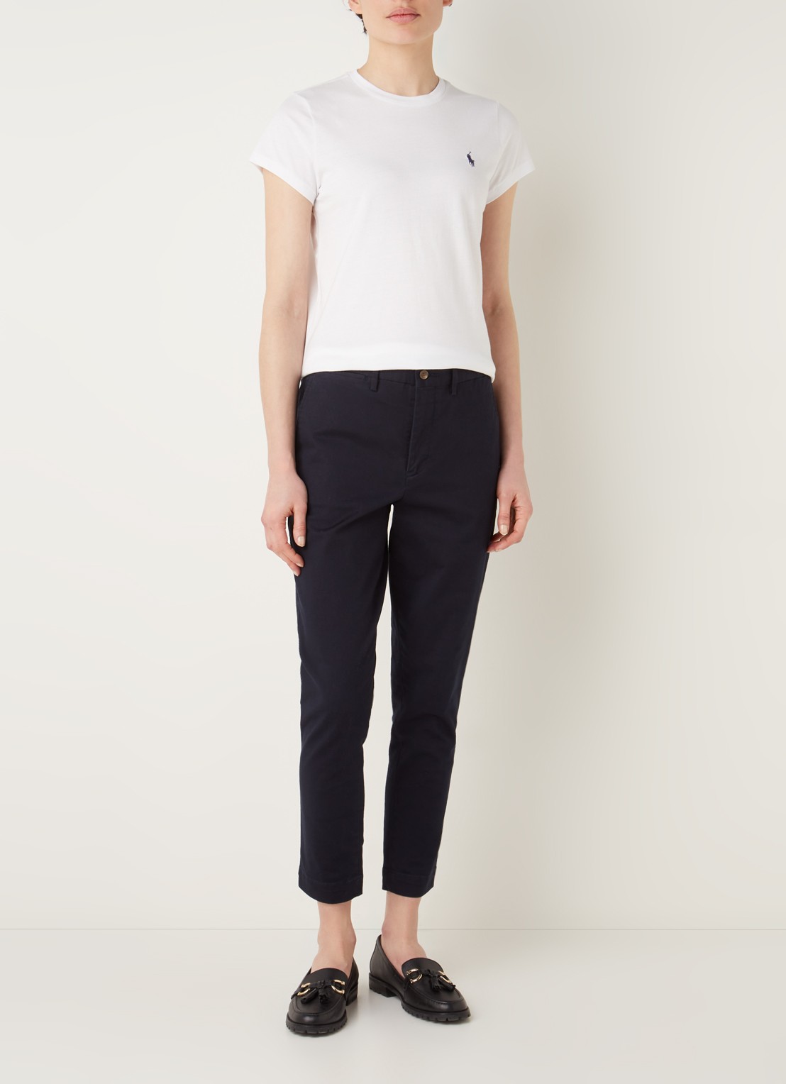 Ralph Lauren T-shirt met logoborduring - voorkant 3 wit