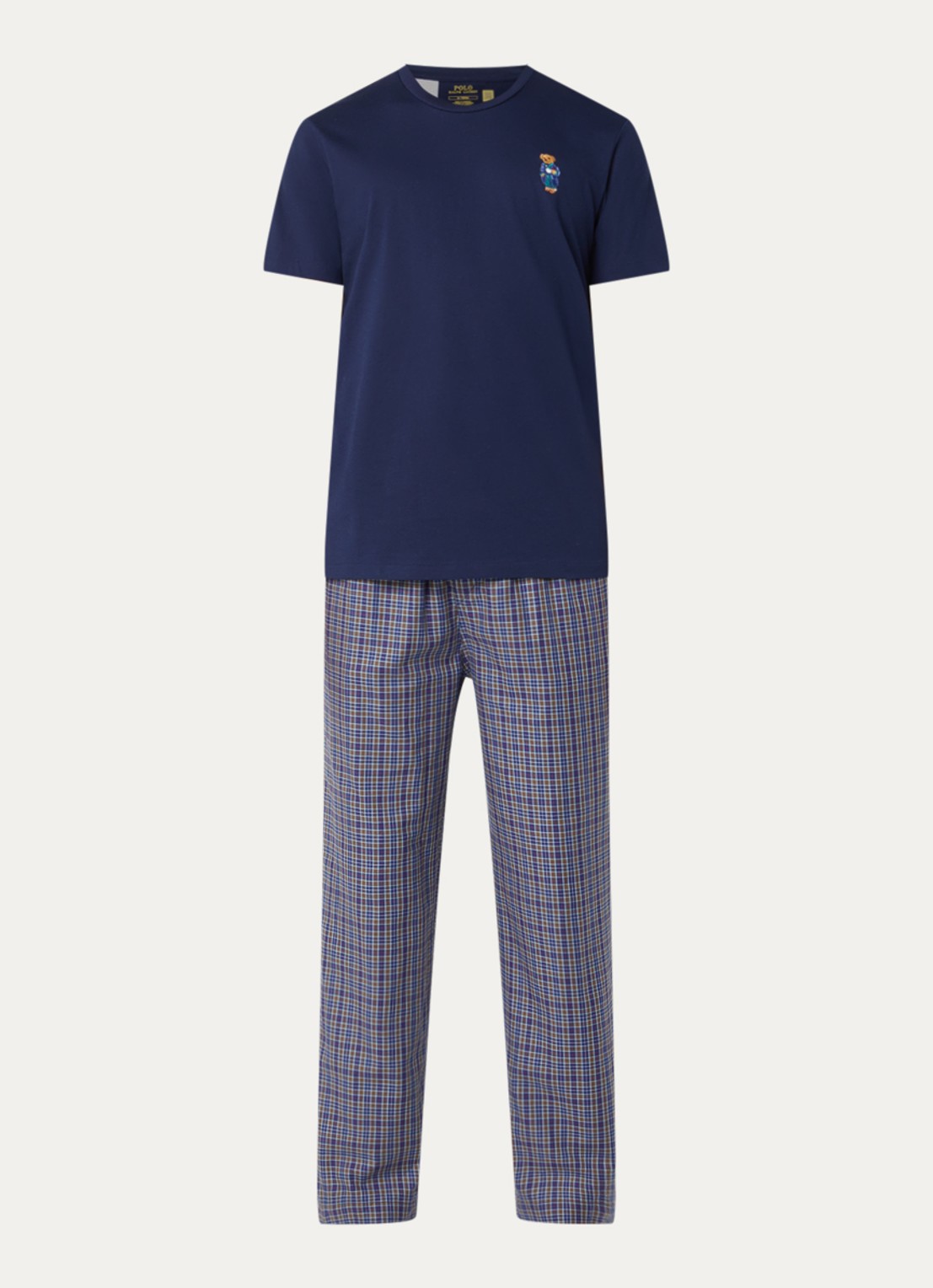 Ralph Lauren T-shirt met logoborduring - voorkant 2 donkerblauw