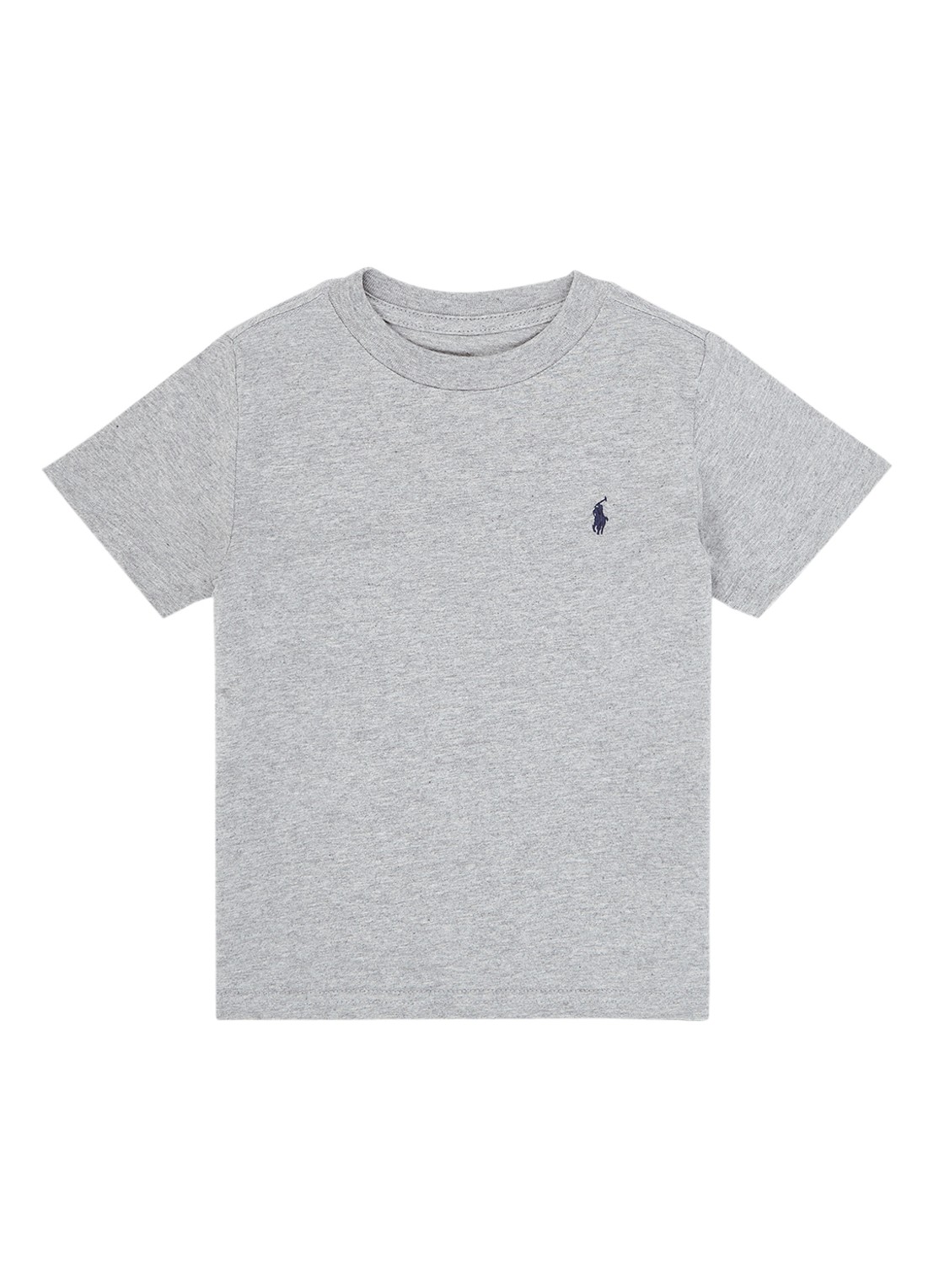 Ralph Lauren T-shirt met logoborduring - voorkant grijsmele
