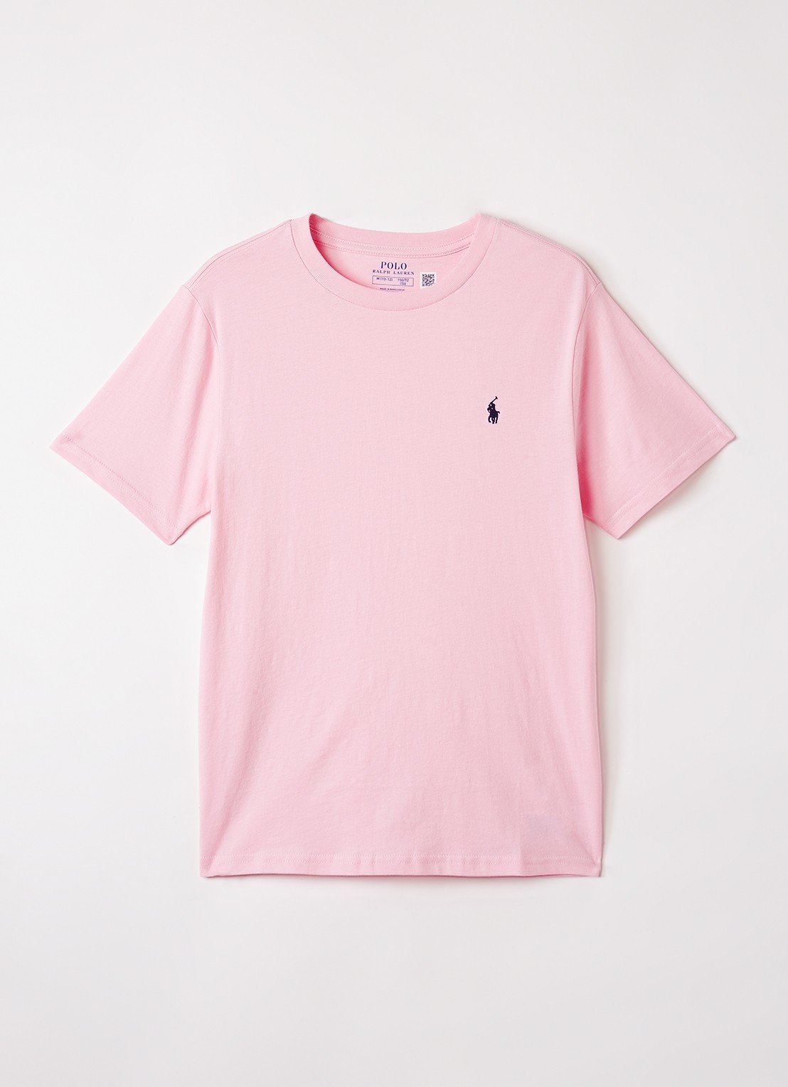 Ralph Lauren T-shirt met logoborduring - voorkant lichtroze