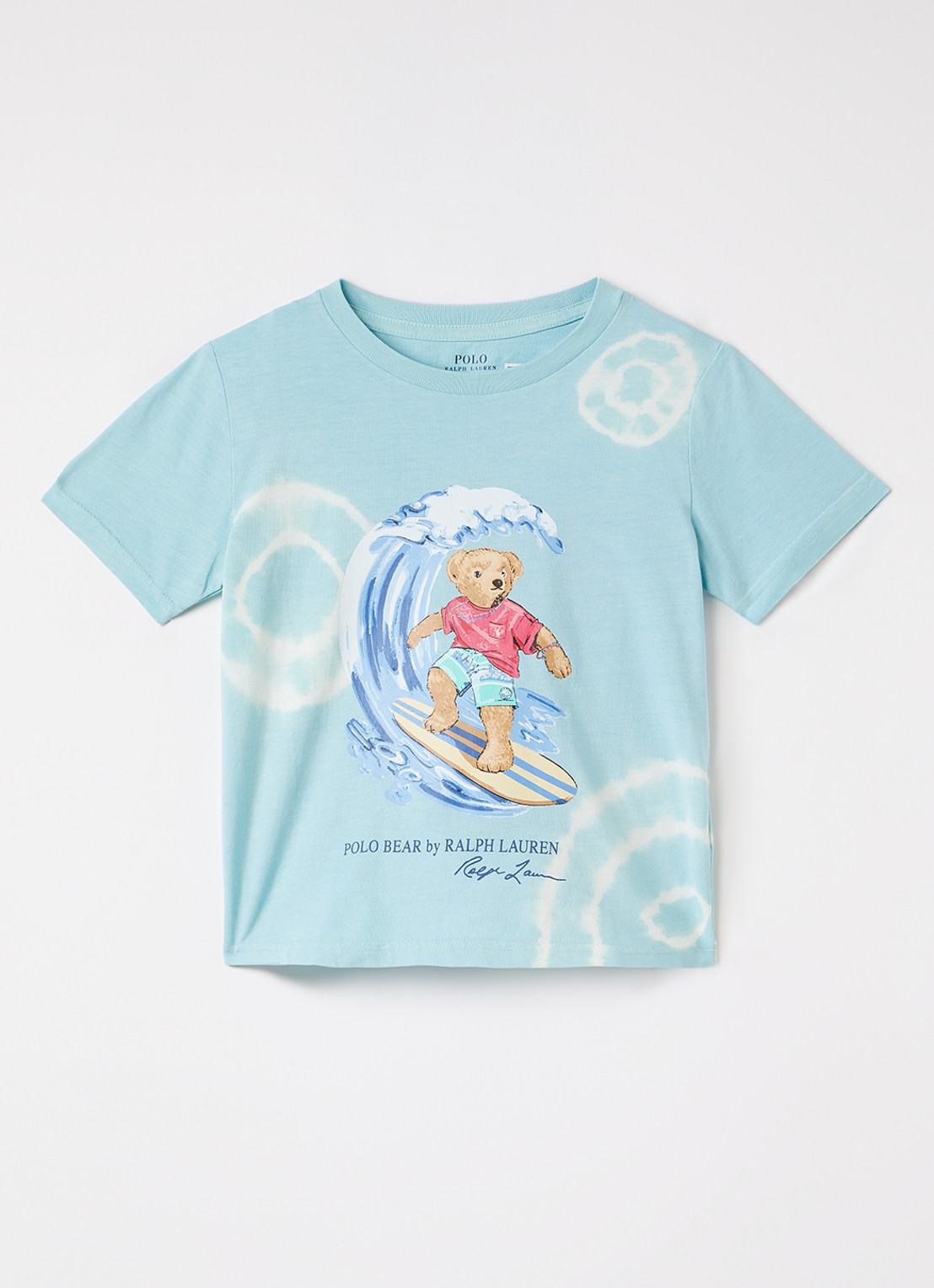 Ralph Lauren T-shirt met logoborduring - voorkant turquoise