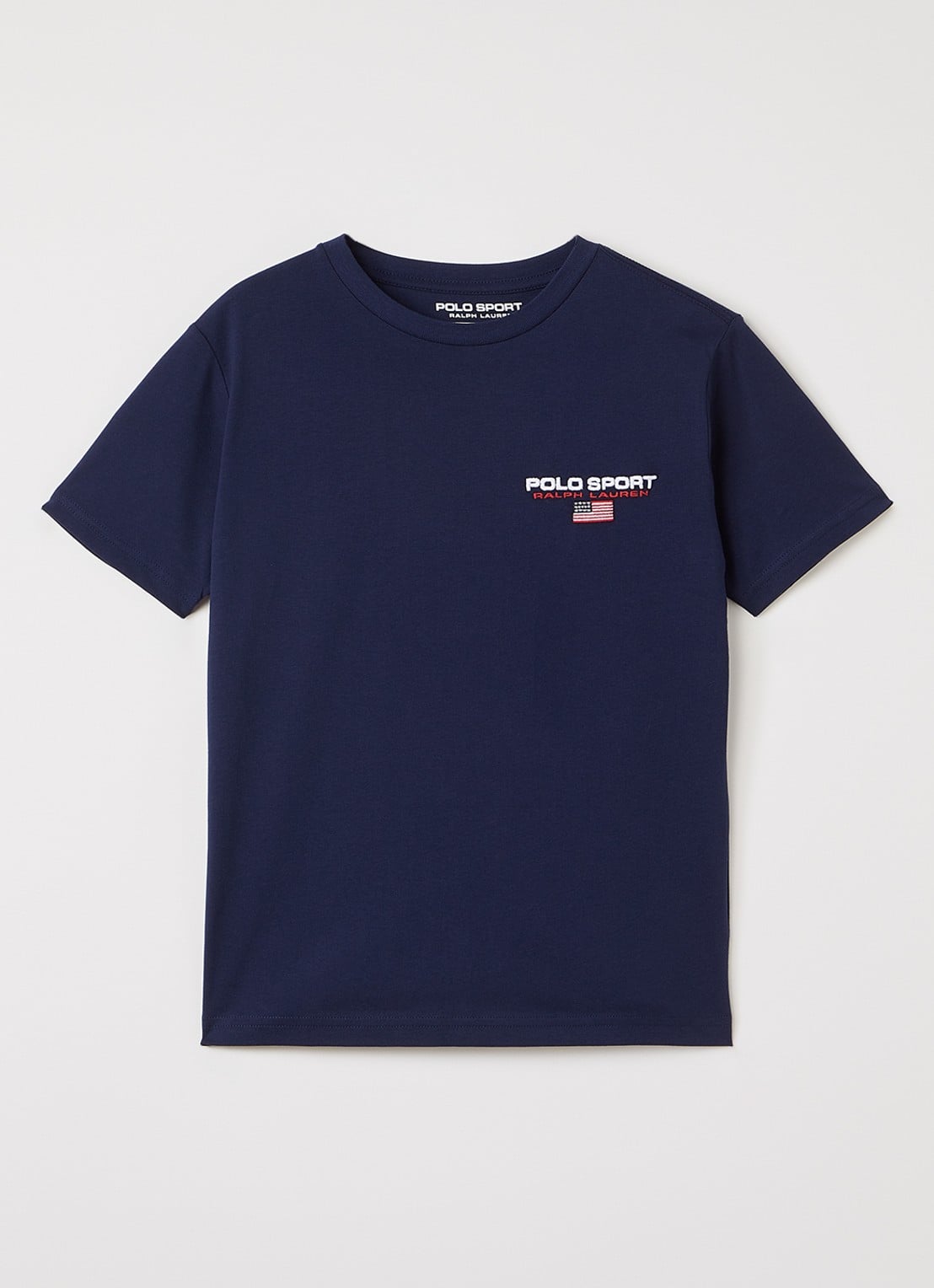 Ralph Lauren T-shirt met logoborduring - voorkant donkerblauw