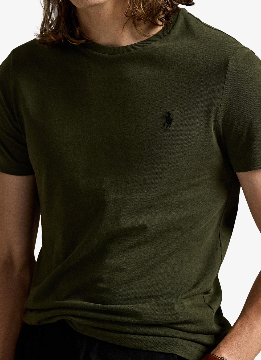 Ralph Lauren T-shirt met logoborduring - detail 5 company olive/c9760