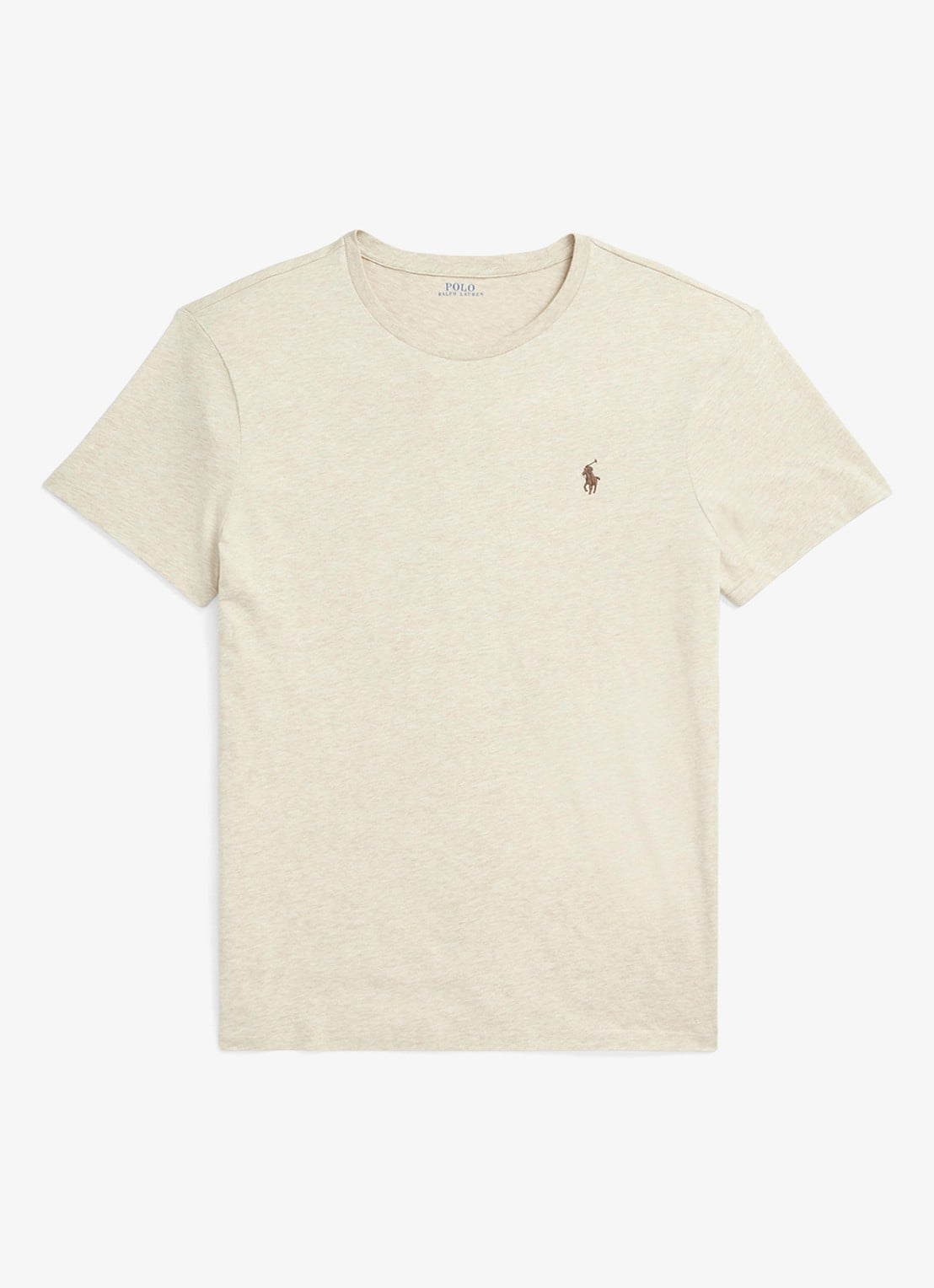 Ralph Lauren T-shirt met logoborduring - voorkant expedition dune heather / beige