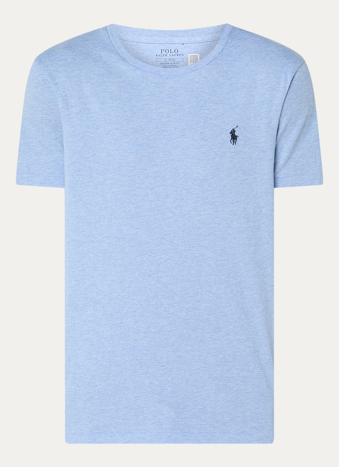 Ralph Lauren T-shirt met logoborduring - voorkant 2 isle heather/c7955