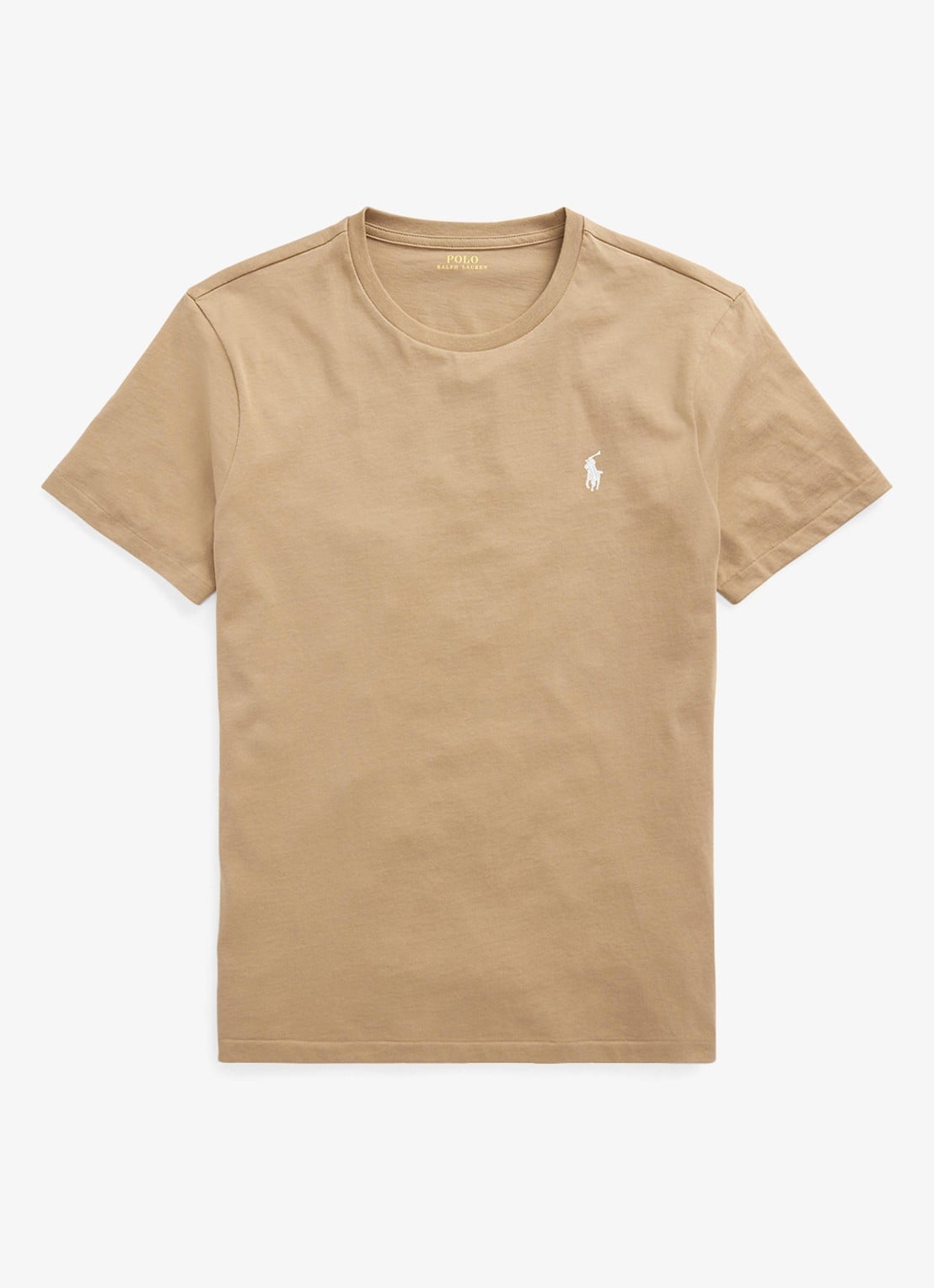 Ralph Lauren T-shirt met logoborduring - voorkant 2 cafe tan/c8176-3x17