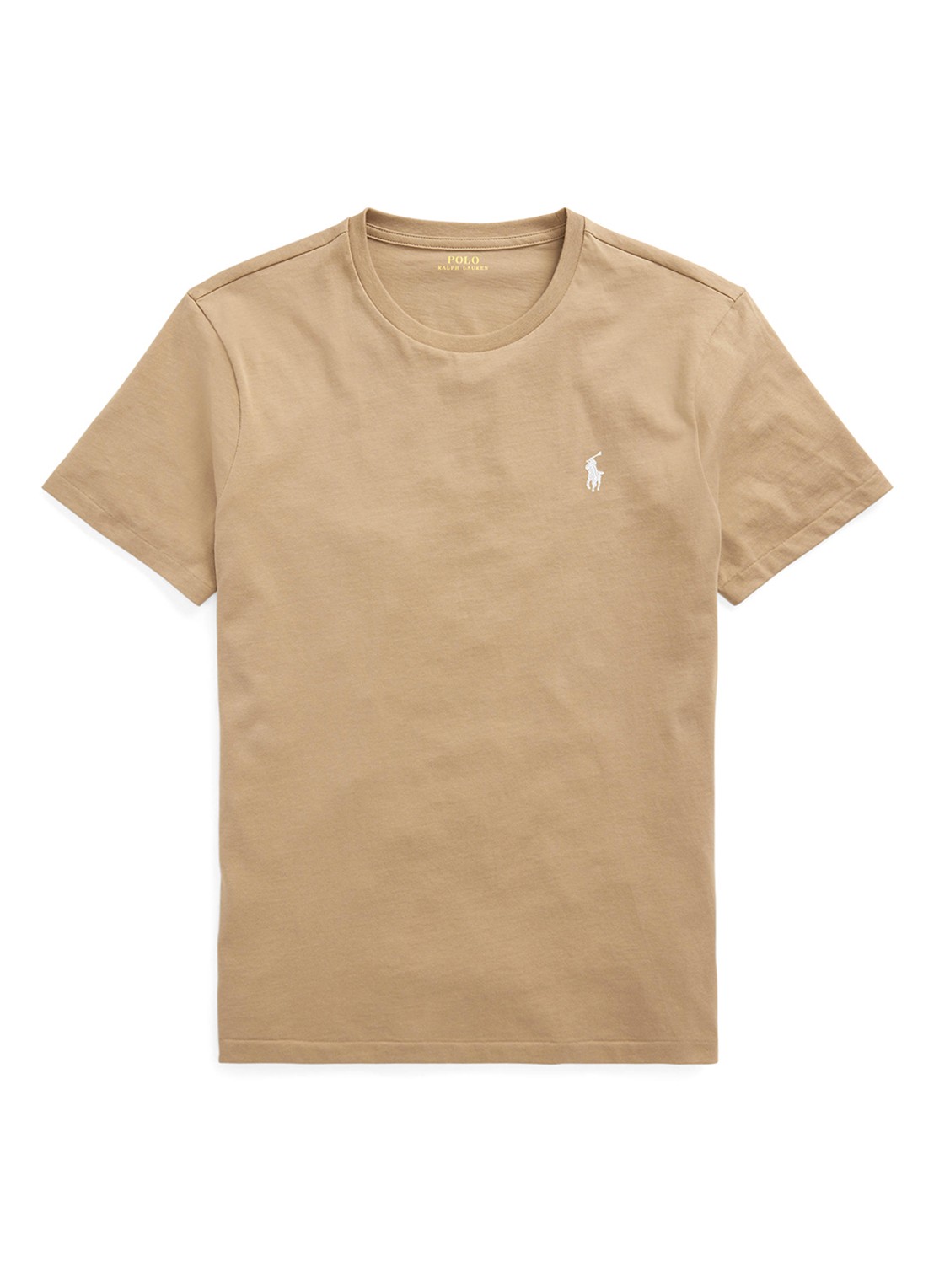 Ralph Lauren T-shirt met logoborduring - voorkant 3 cafe tan/c8176-3x17
