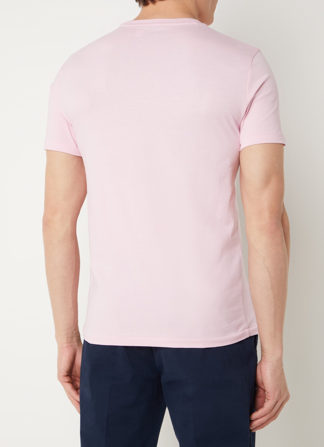Ralph Lauren T-shirt met logoborduring - achterkant garden pink / roze