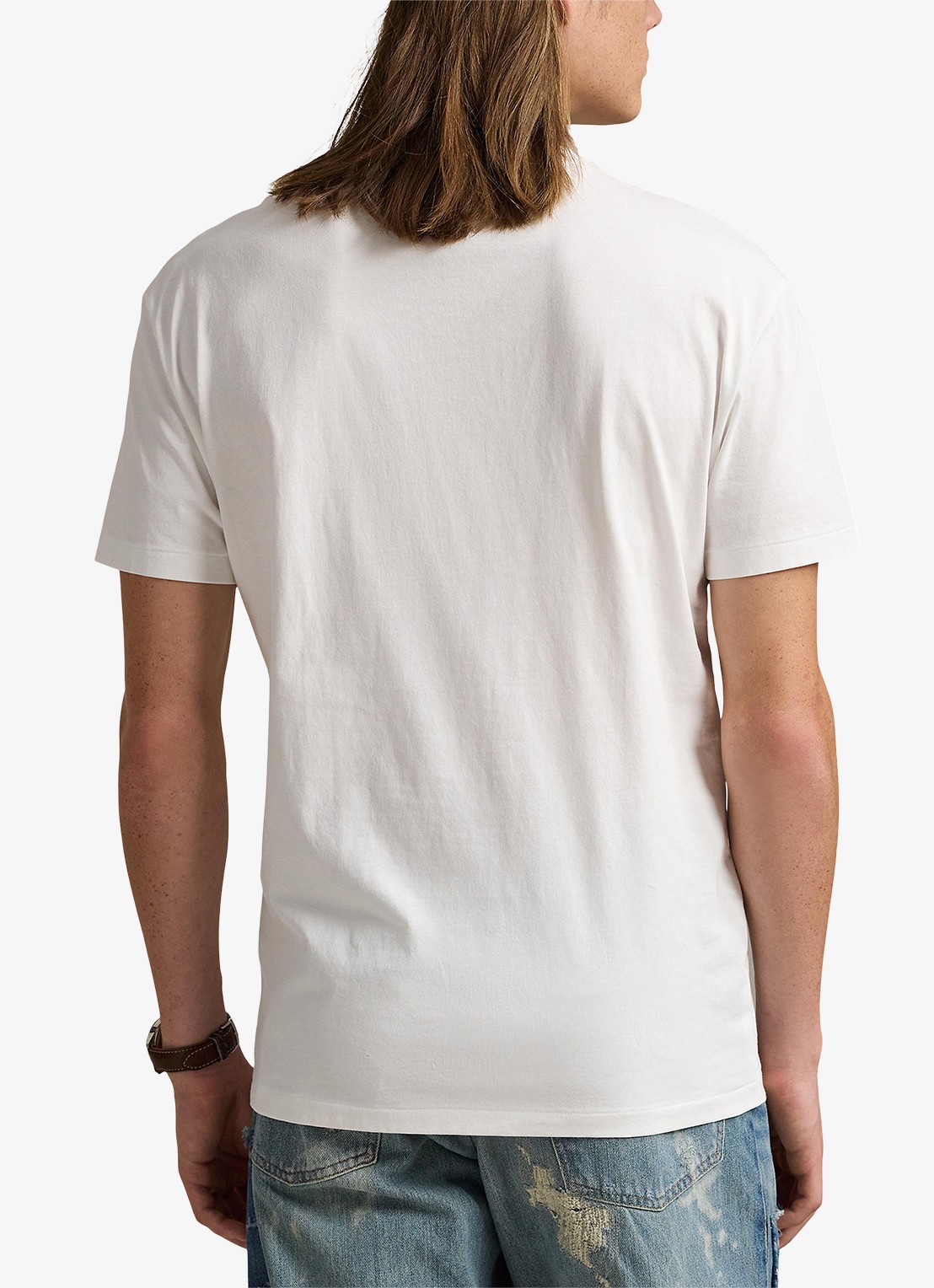 Ralph Lauren T-shirt met logoborduring - achterkant 4 white / wit