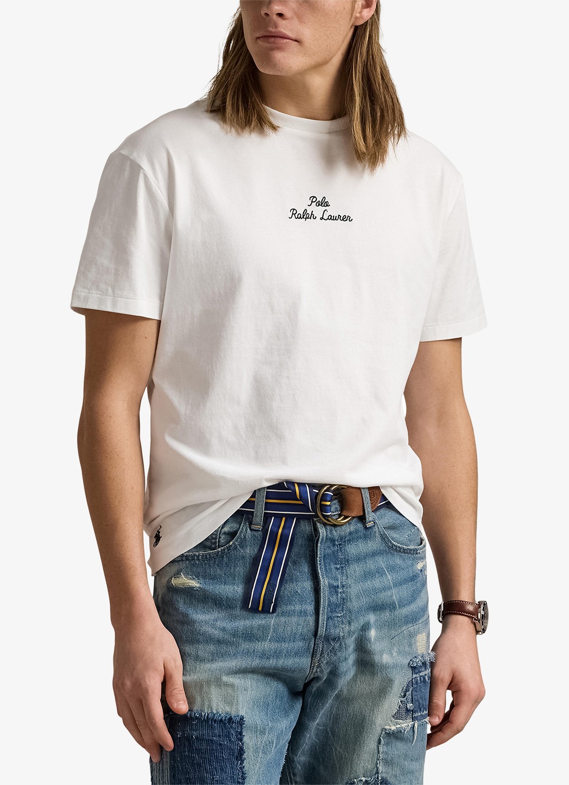 Ralph Lauren T-shirt met logoborduring - detail white / wit