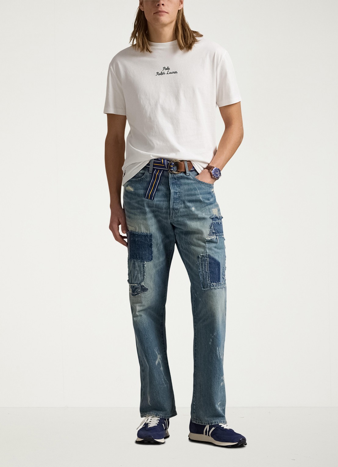 Ralph Lauren T-shirt met logoborduring - voorkant 3 white / wit