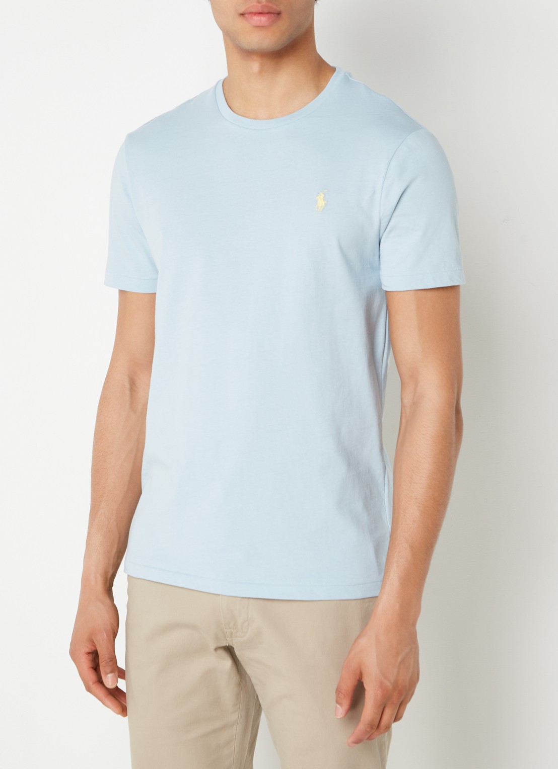 Ralph Lauren T-shirt met logoborduring - detail alpine blue / lichtblauw