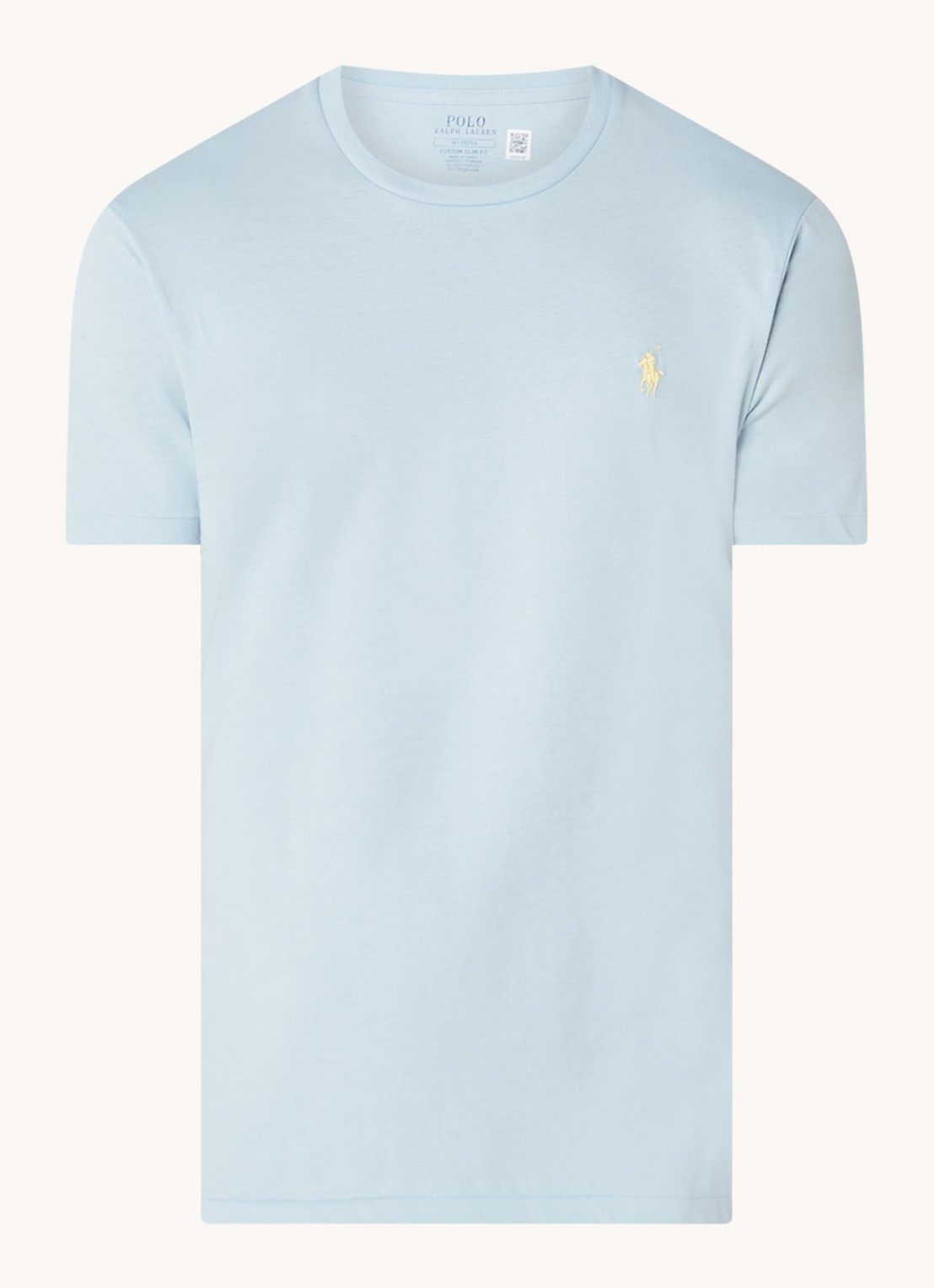 Ralph Lauren T-shirt met logoborduring - voorkant 3 alpine blue / lichtblauw