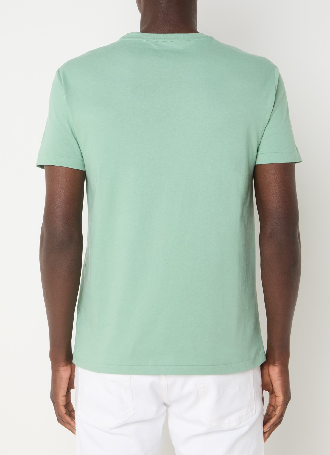 Ralph Lauren T-shirt met logoborduring - achterkant 4 faded mint / mint