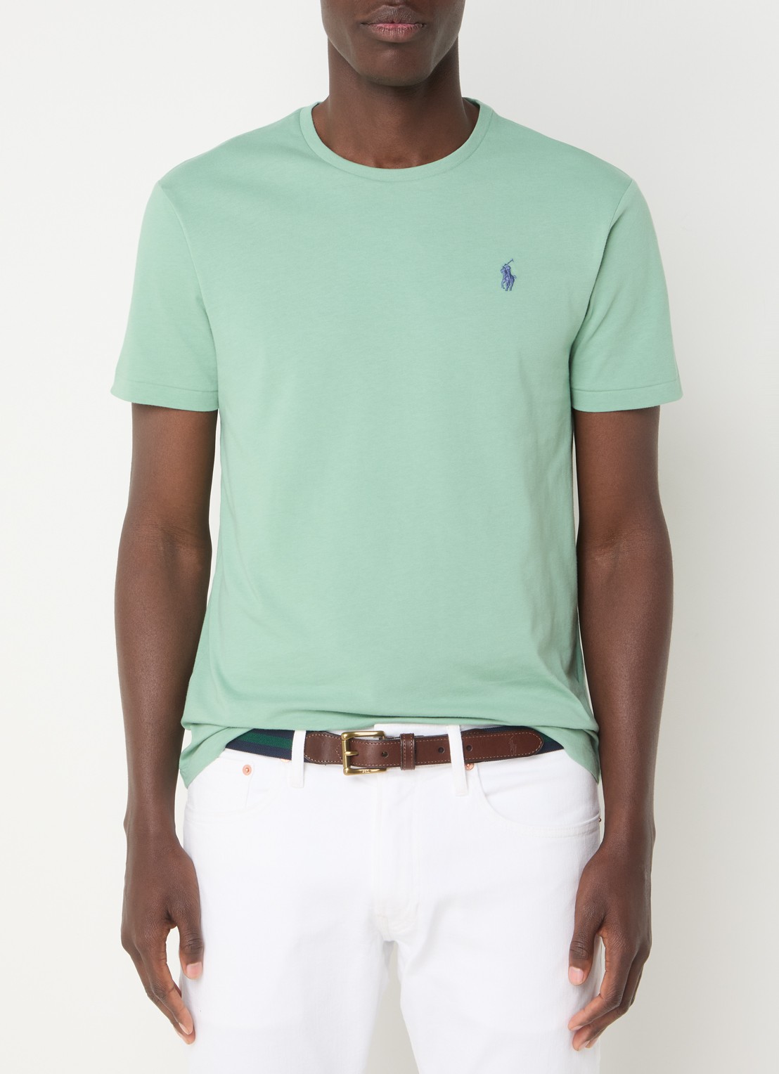 Ralph Lauren T-shirt met logoborduring - detail 3 faded mint / mint