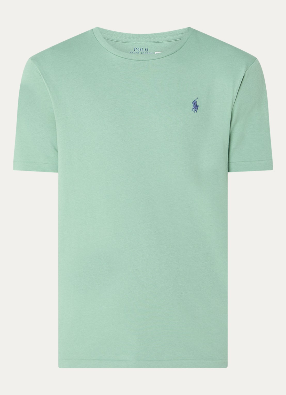 Ralph Lauren T-shirt met logoborduring - voorkant faded mint / mint
