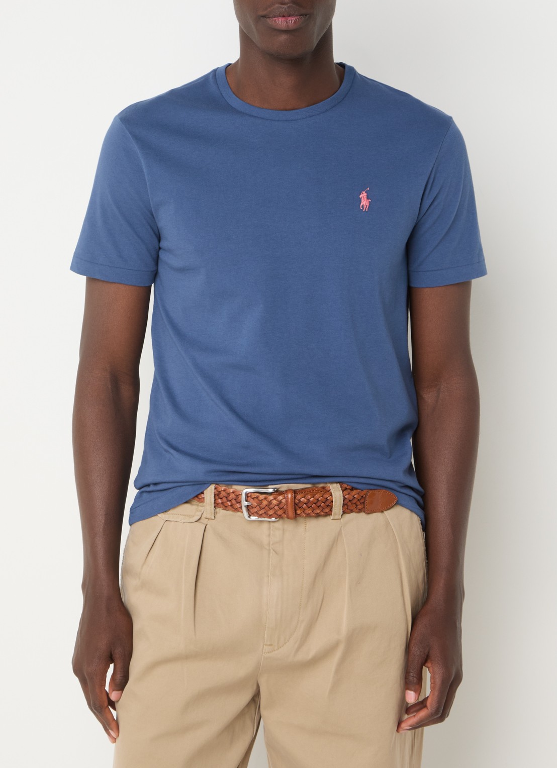 Ralph Lauren T-shirt met logoborduring - detail clancy blue / indigo
