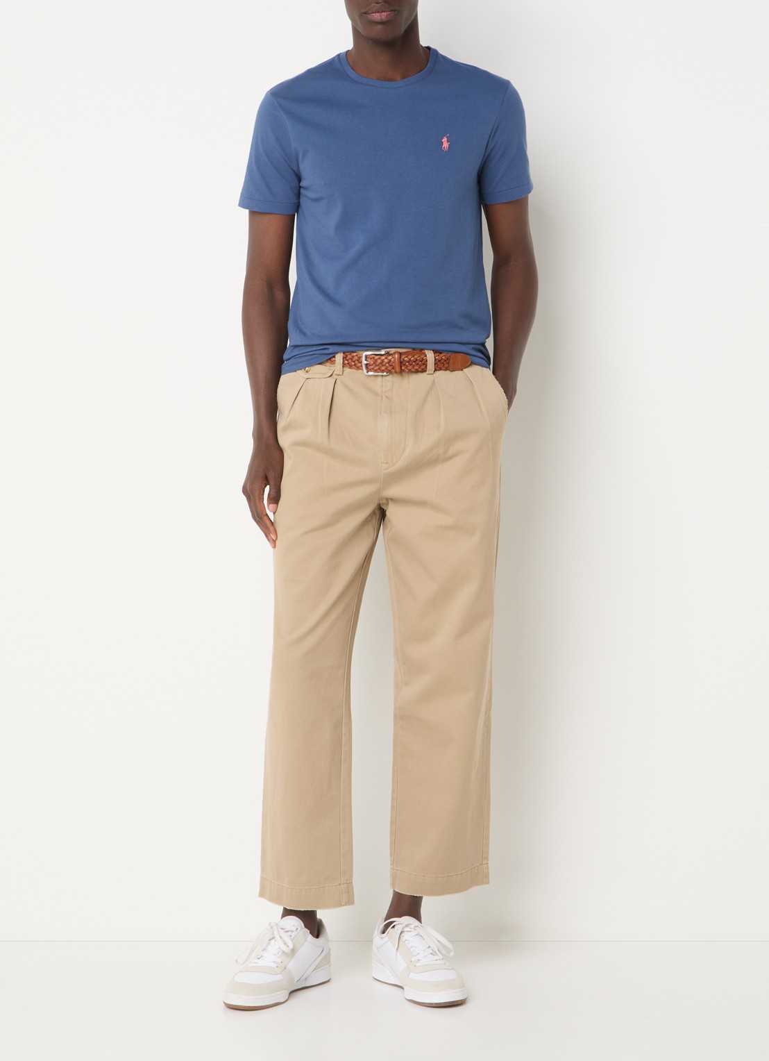 Ralph Lauren T-shirt met logoborduring - voorkant 3 clancy blue / indigo