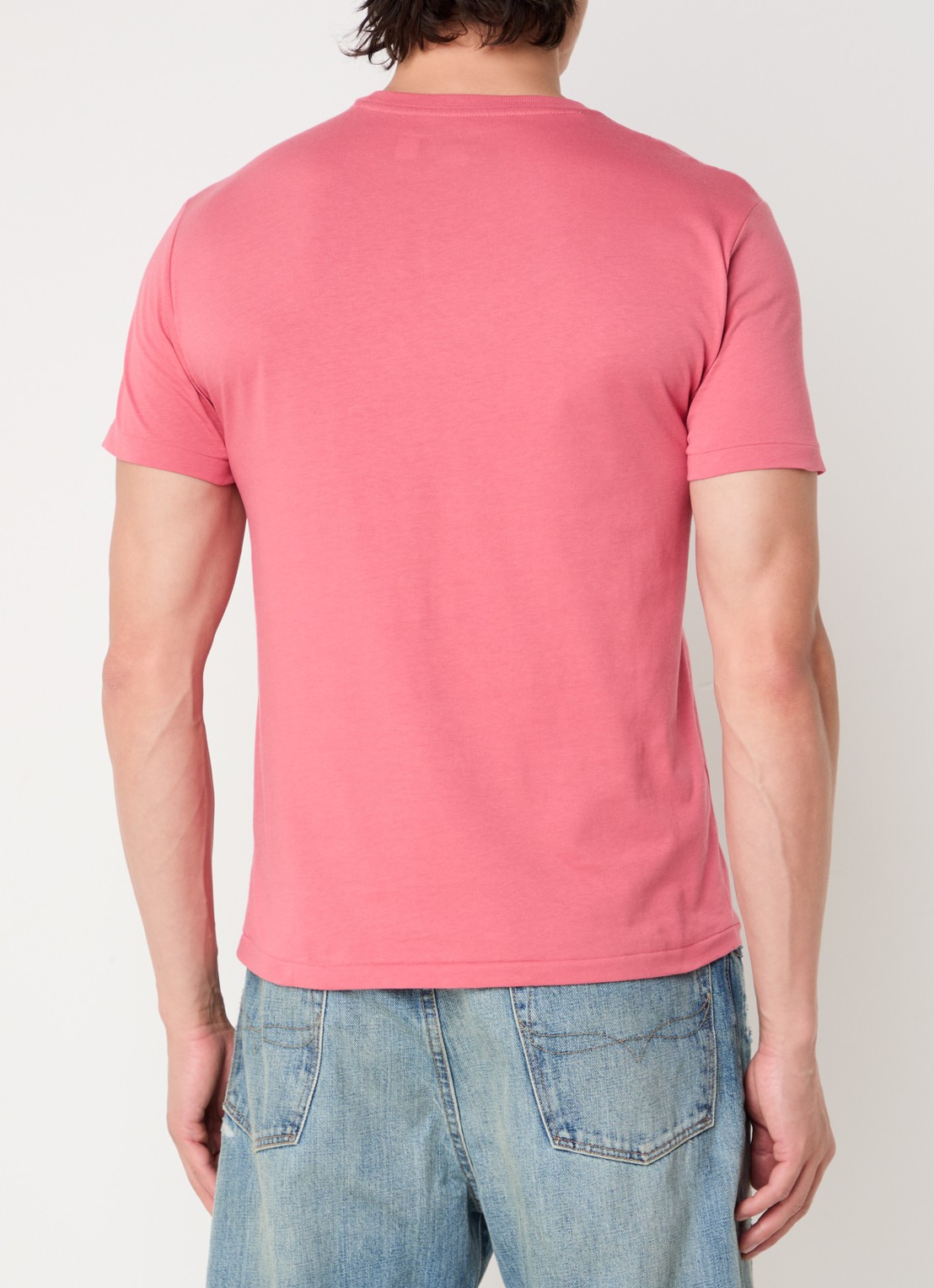 Ralph Lauren T-shirt met logoborduring - achterkant 4 adirondack berry / rood
