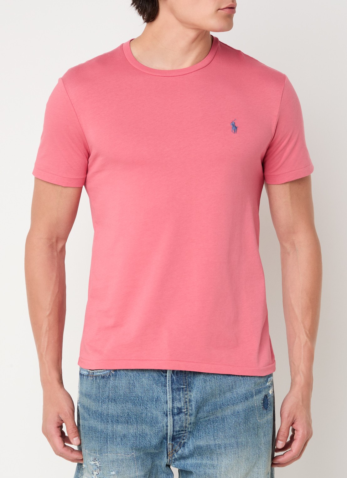 Ralph Lauren T-shirt met logoborduring - detail adirondack berry / rood