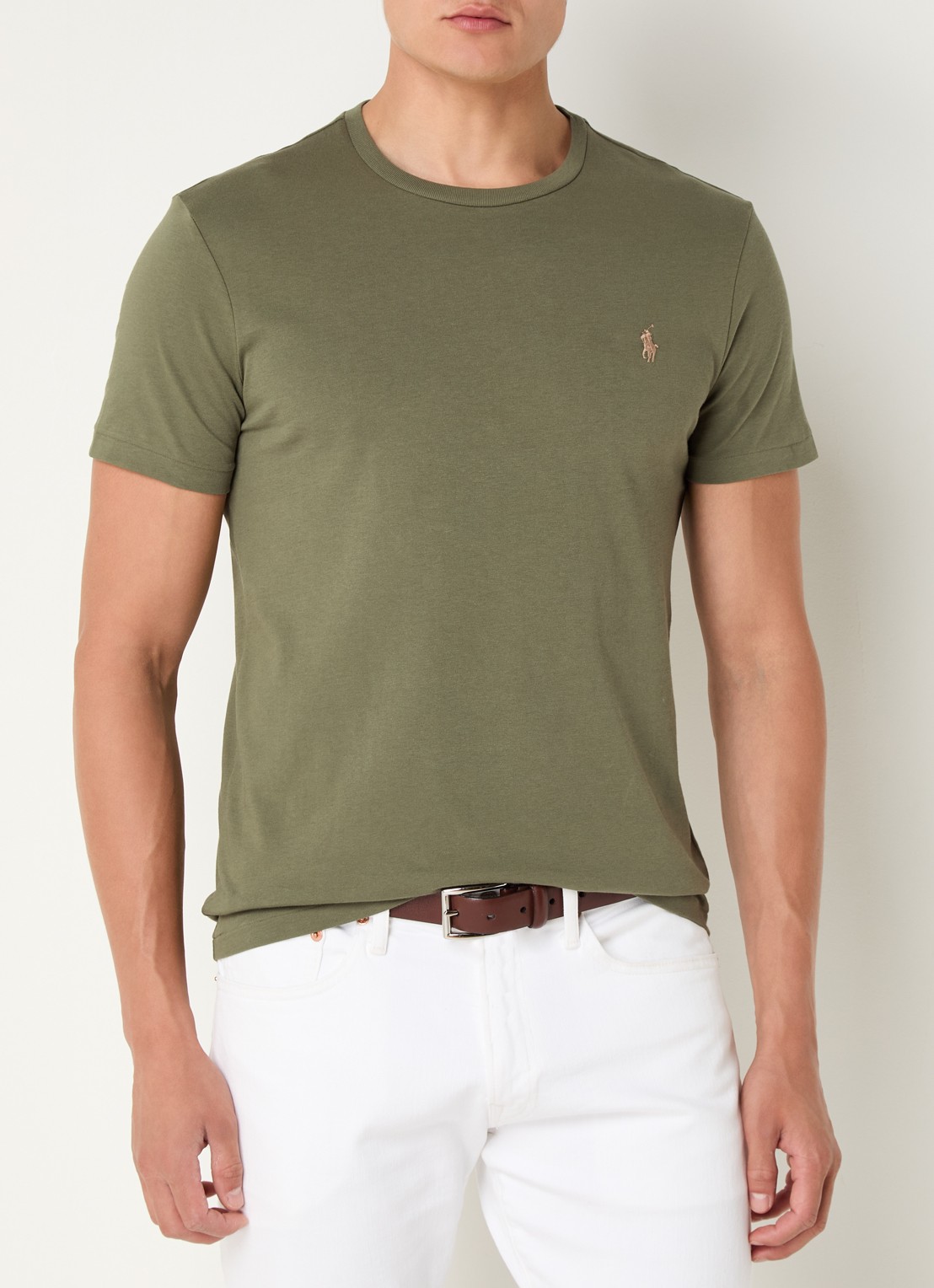 Ralph Lauren T-shirt met logoborduring - detail garden trail / groen