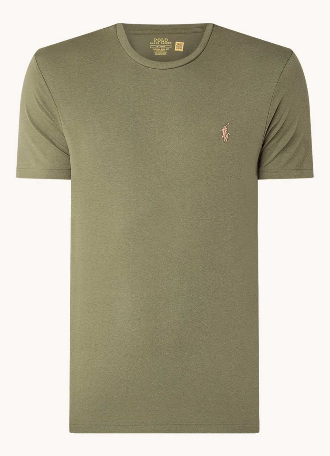 Ralph Lauren T-shirt met logoborduring - voorkant 2 garden trail / groen