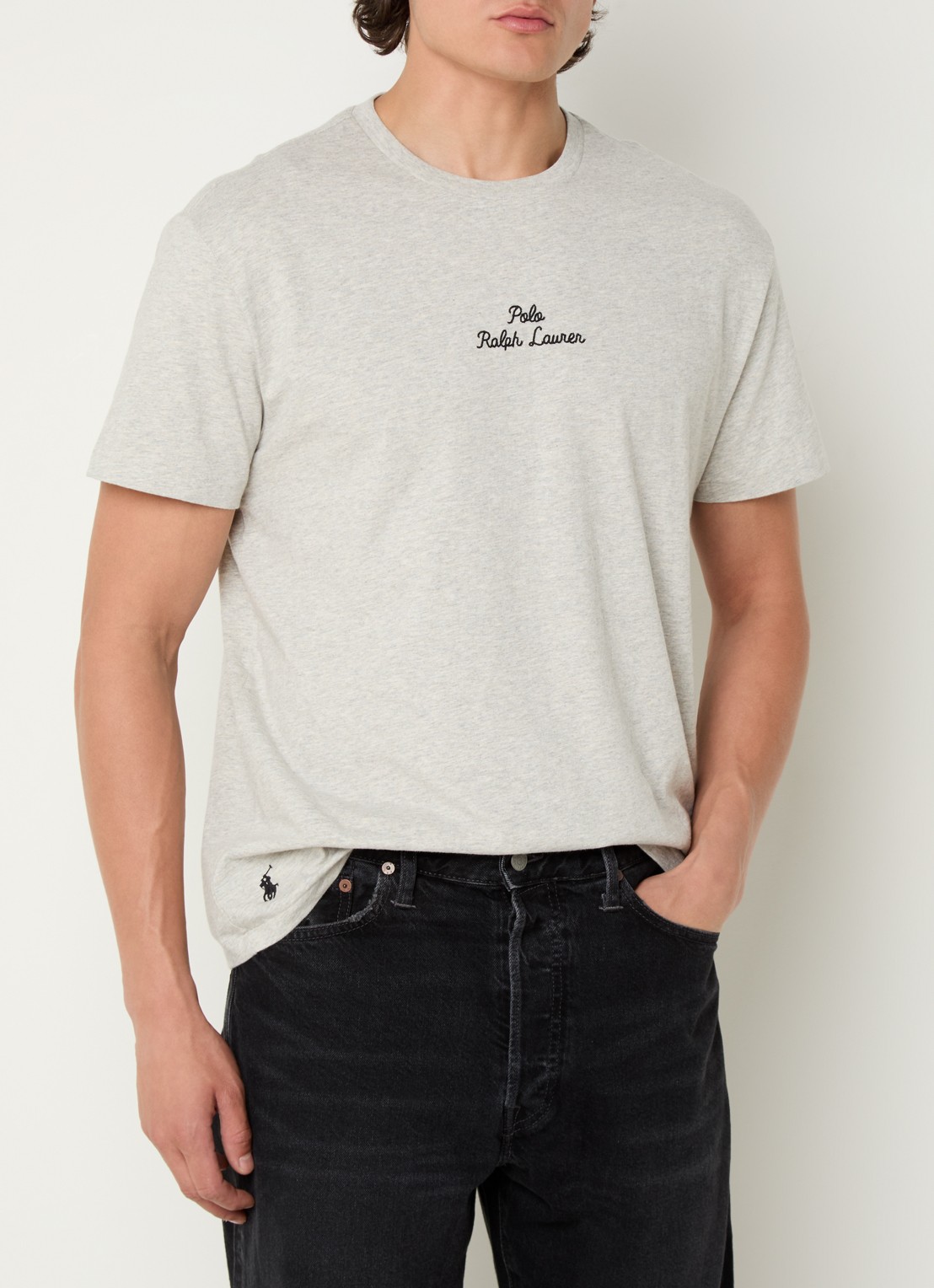 Ralph Lauren T-shirt met logoborduring - detail 2 sport heather / lichtgrijs
