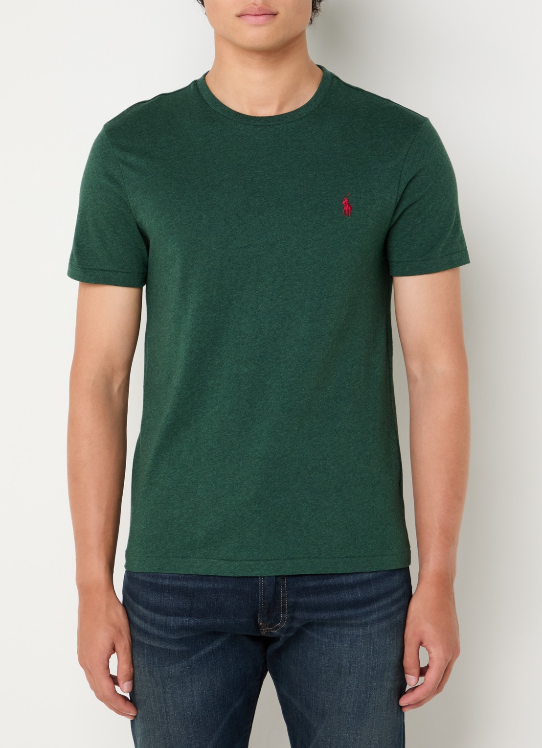 Ralph Lauren T-shirt met logoborduring - detail 3 donkergroen