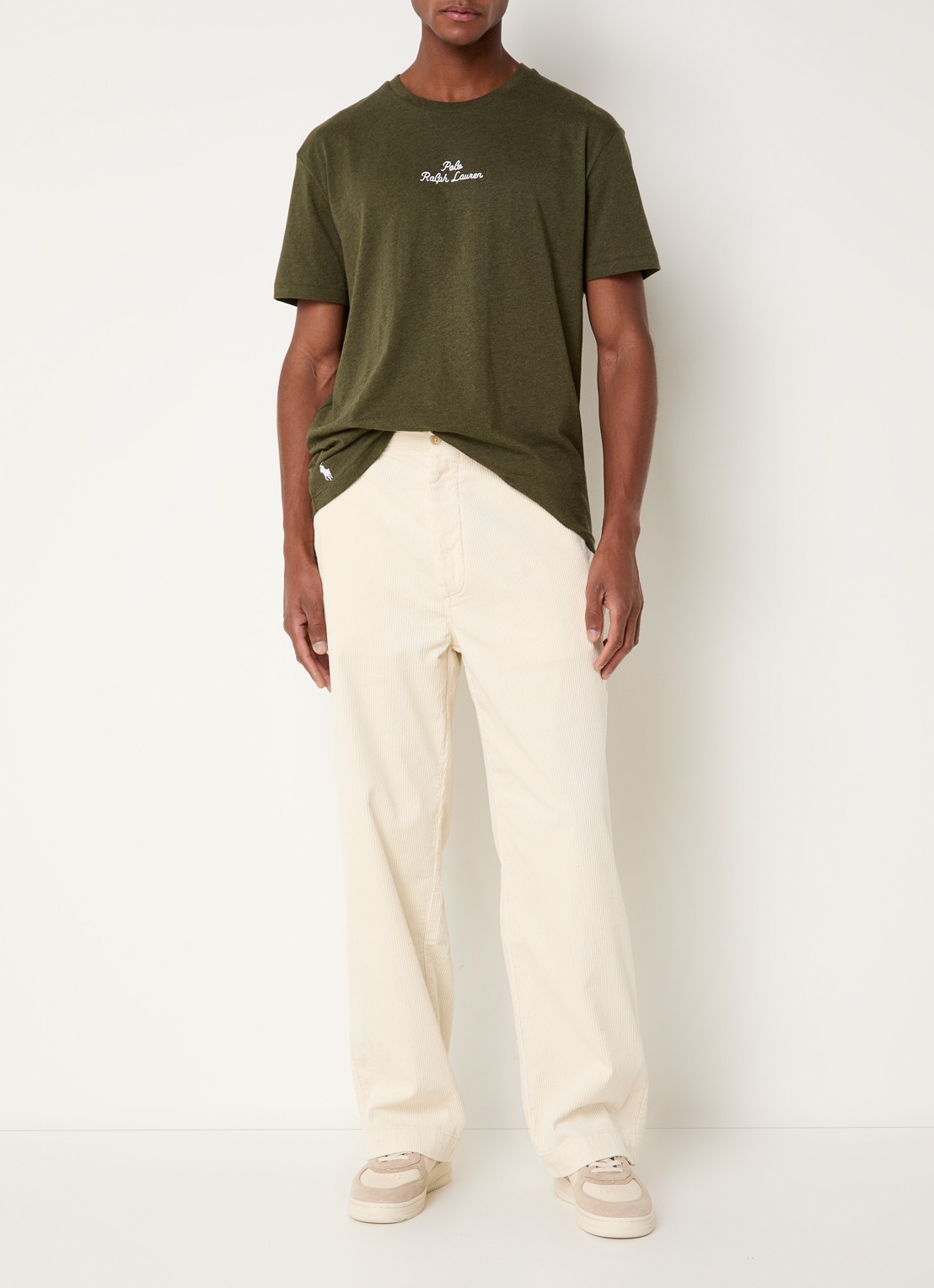 Ralph Lauren T-shirt met logoborduring - voorkant 3 alpine heather / groen