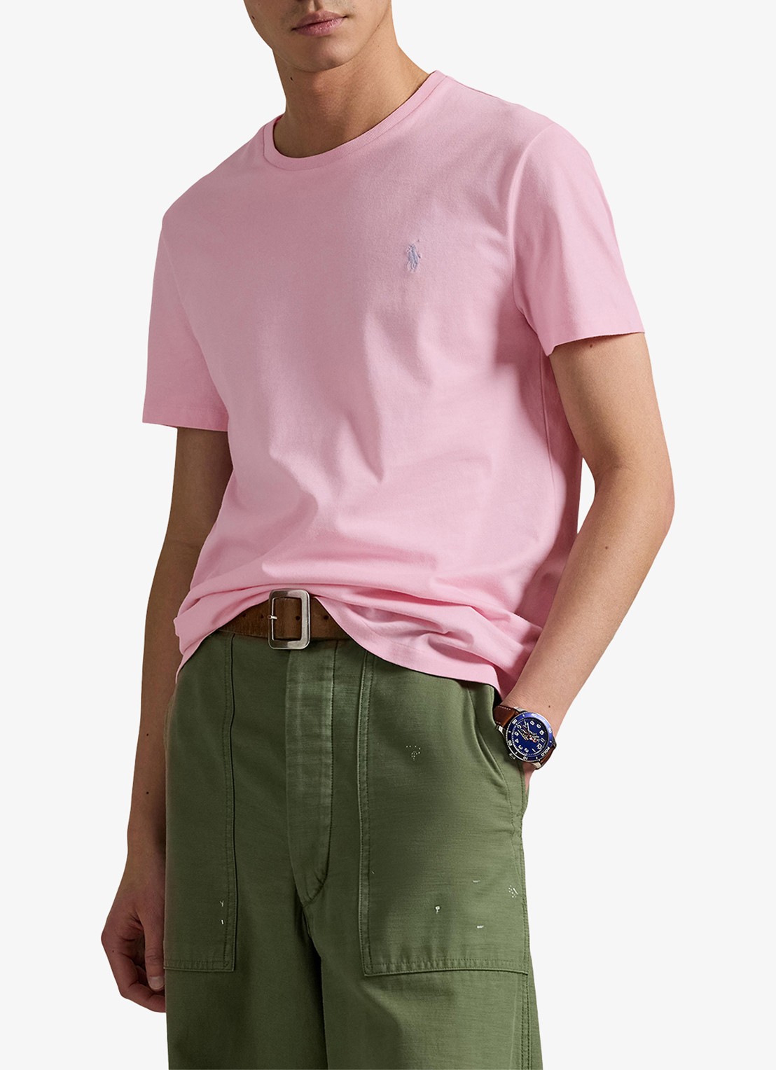 Ralph Lauren T-shirt met logoborduring - detail bath pink / roze