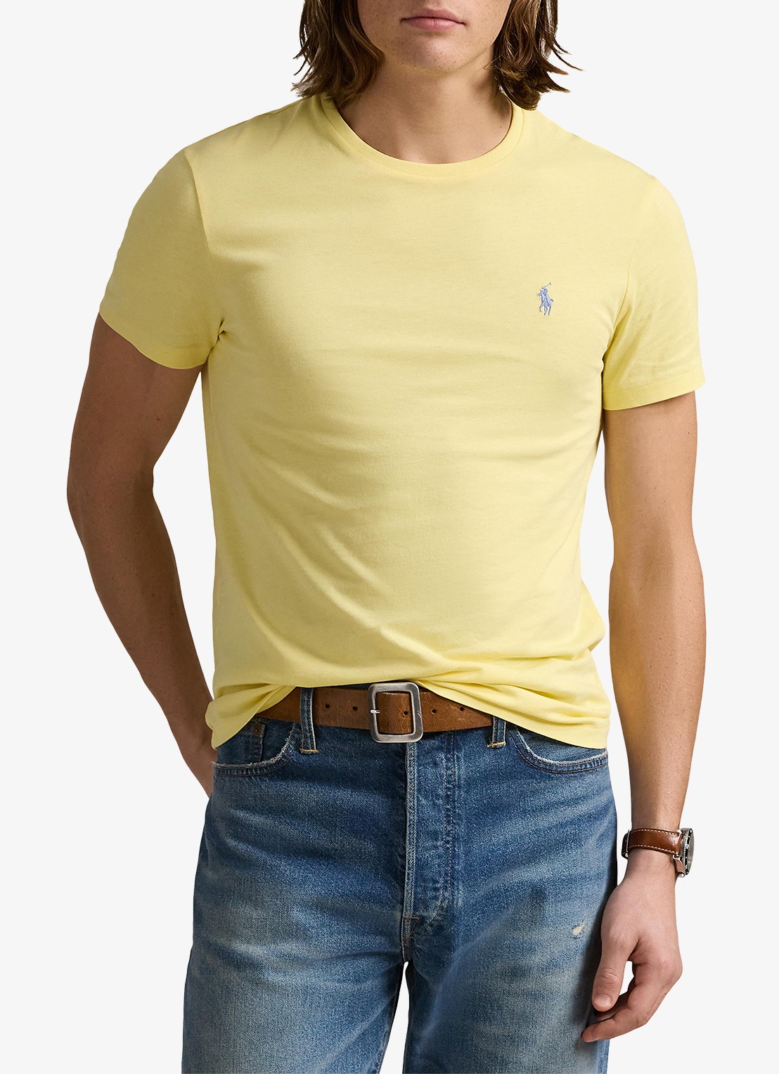 Ralph Lauren T-shirt met logoborduring - detail 3 resort gold / geel